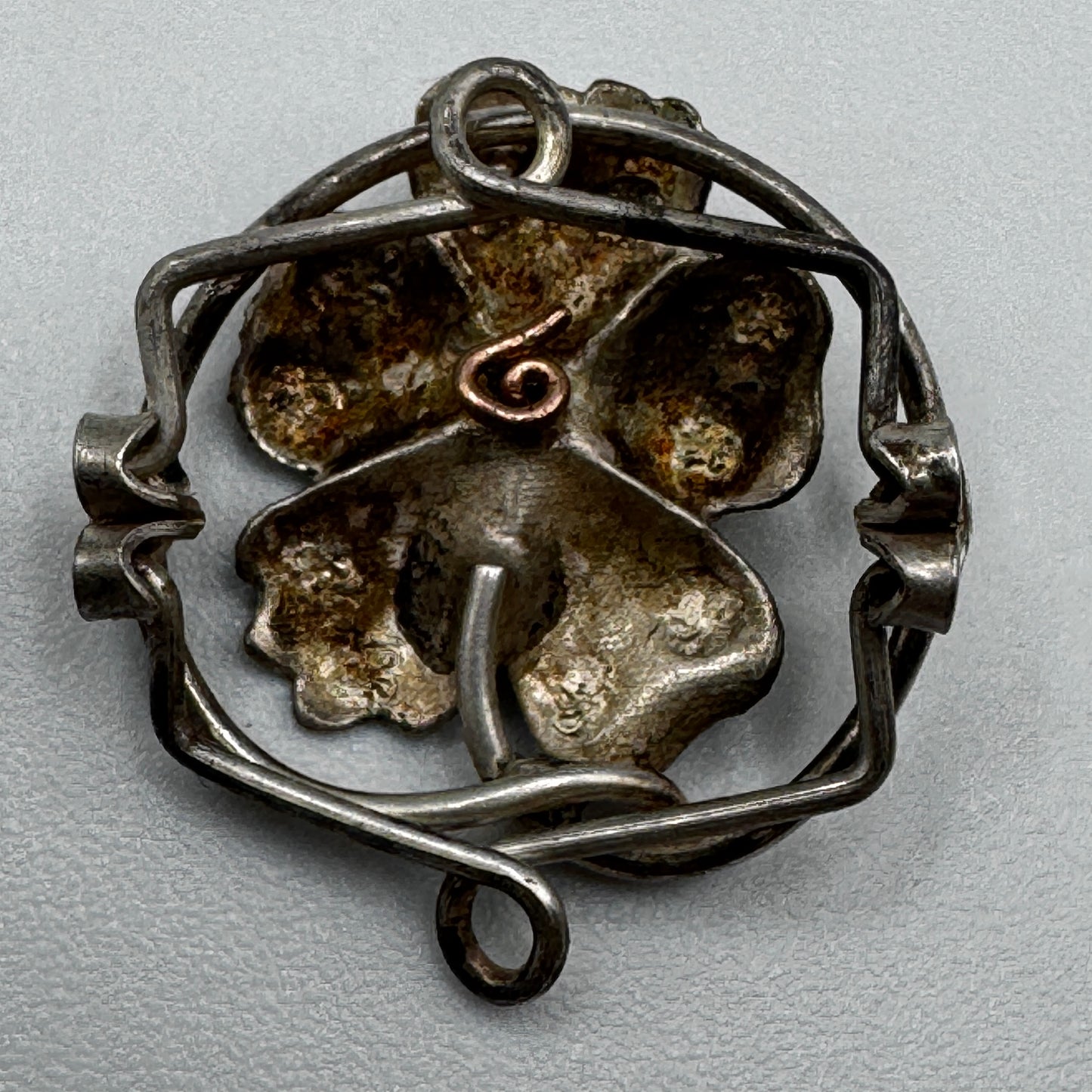 Passant de sautoir Art Nouveau - argent massif