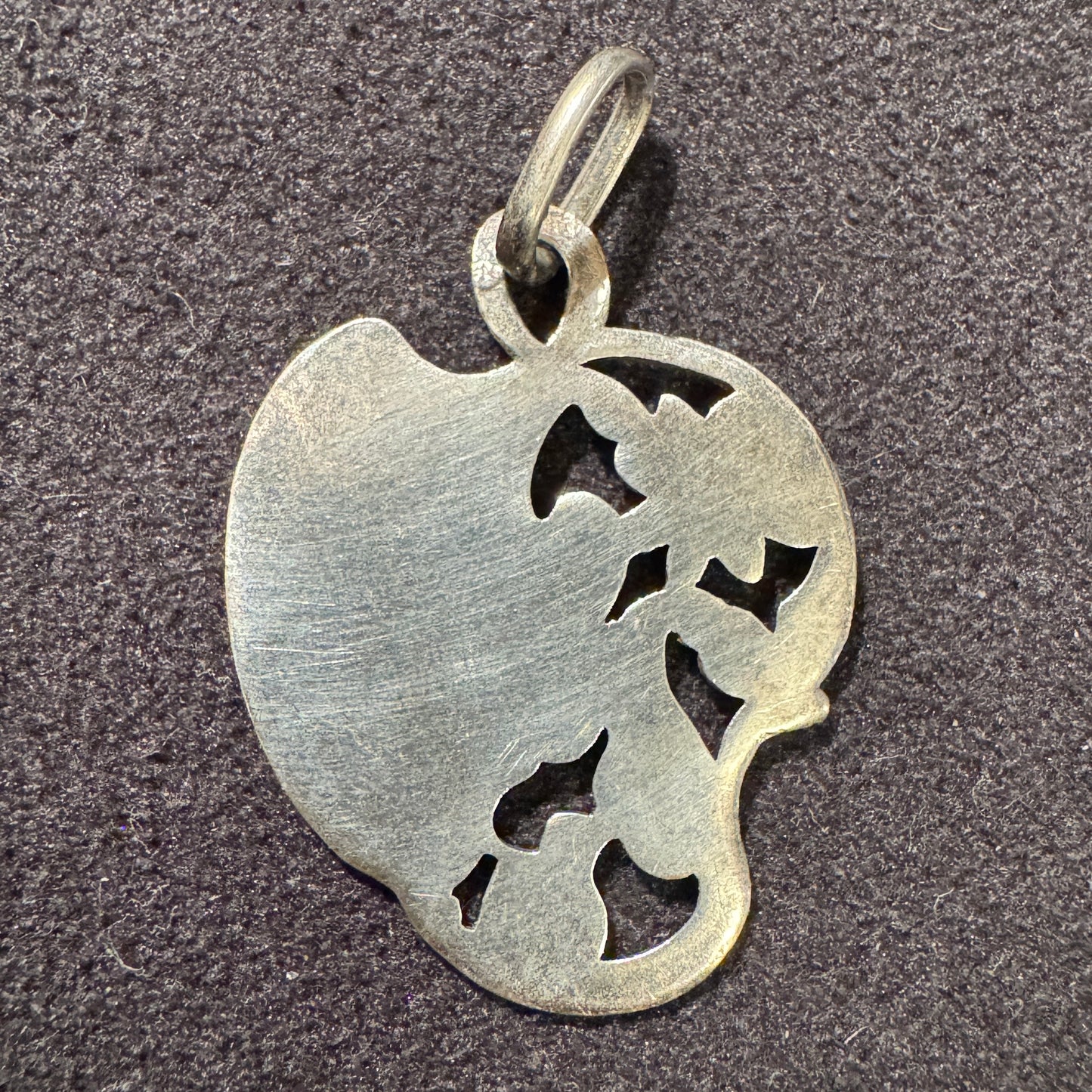 Médaille religieuse Art Nouveau en argent « Sainte Vierge »