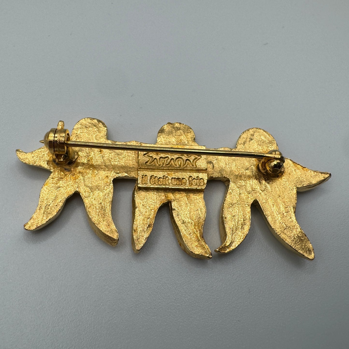 Broche créateur - Il était une fois - métal doré