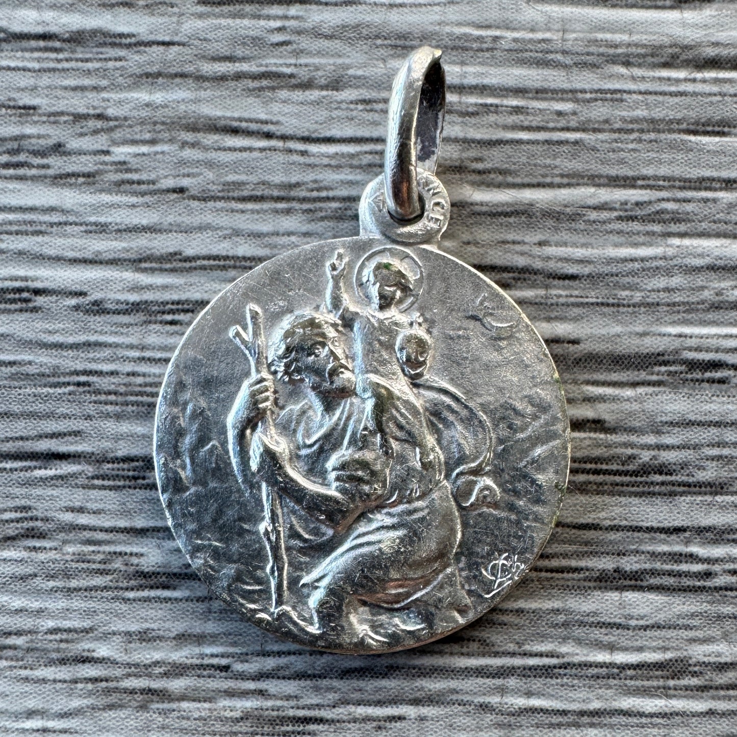 Médaille religieuse ancienne « Saint Christophe »