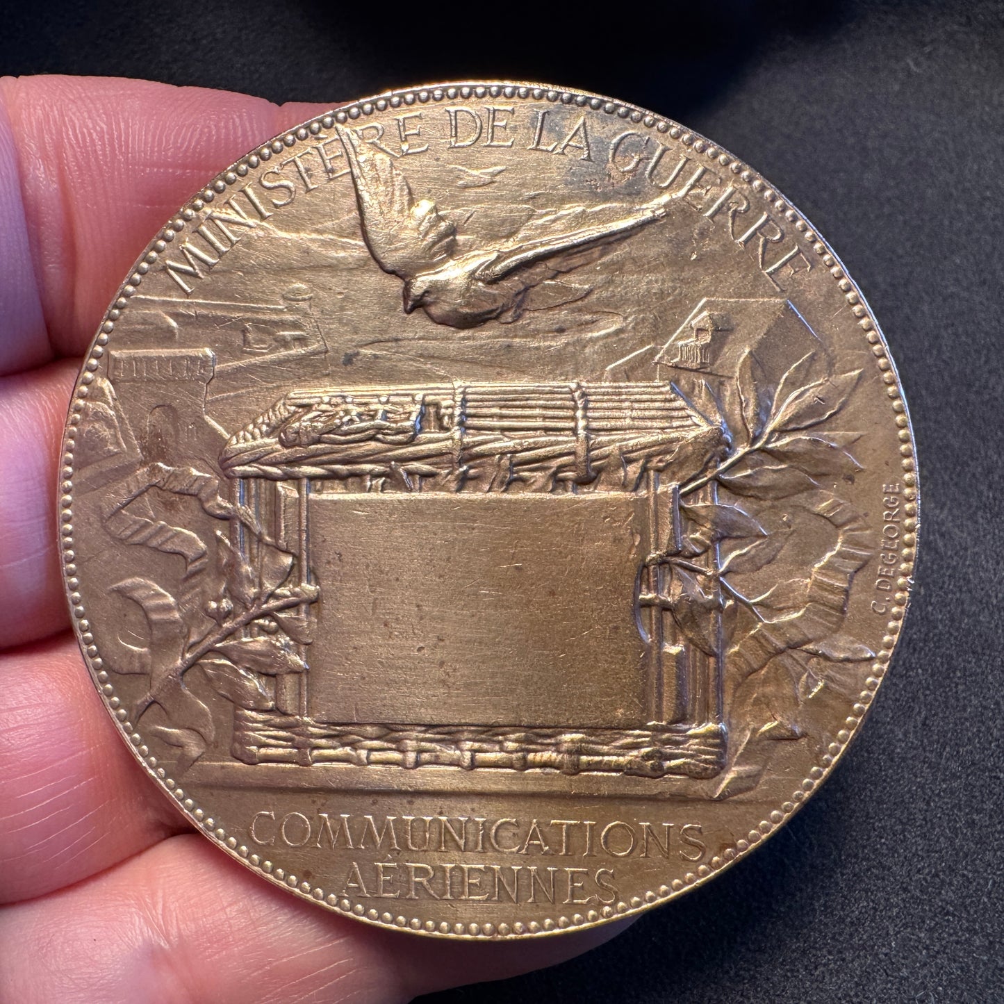Médaille ancienne en Bronze « Commune de Paris 1870-1871 Communications Aériennes »