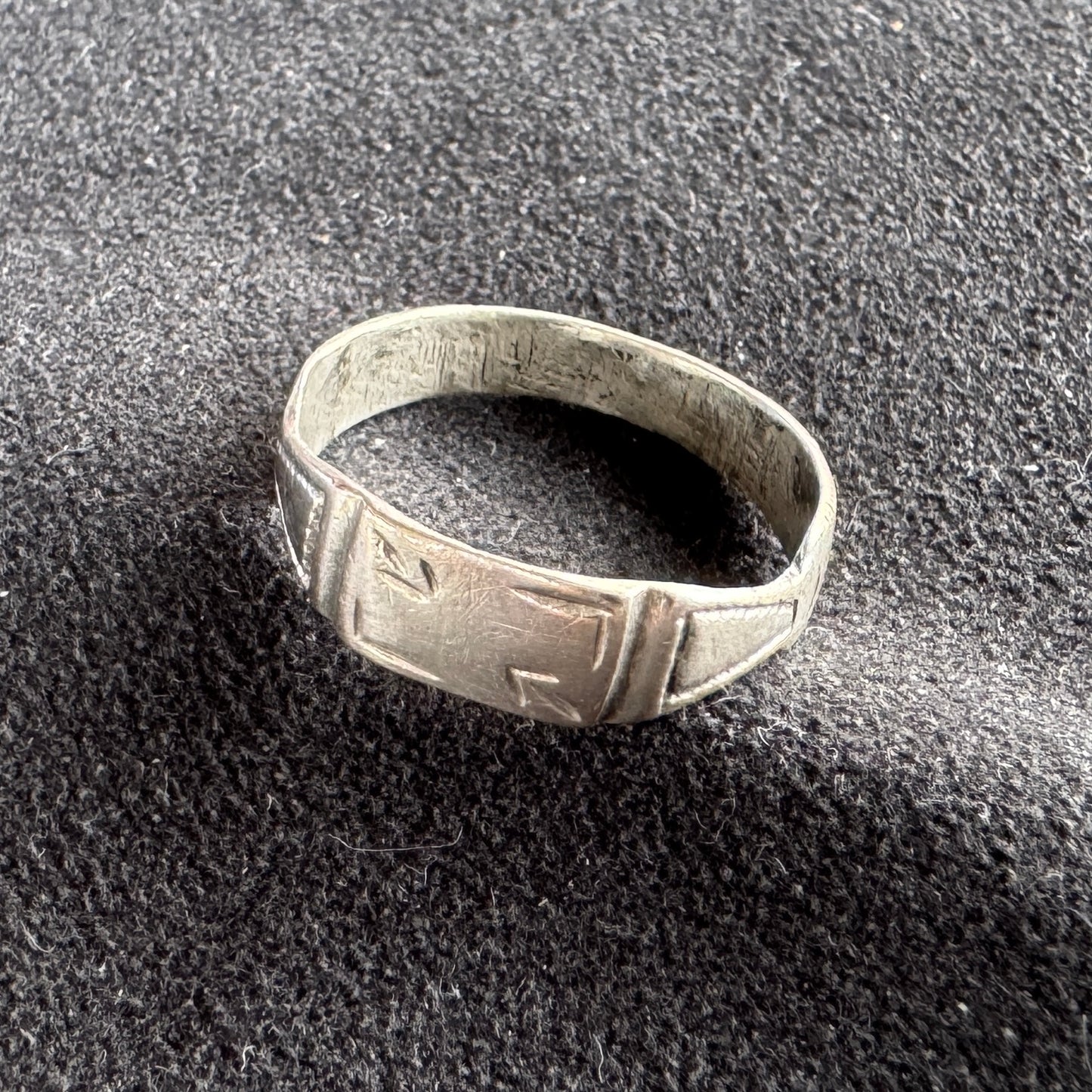 Bague ancienne en argent dite « de poilus » 1914-1918