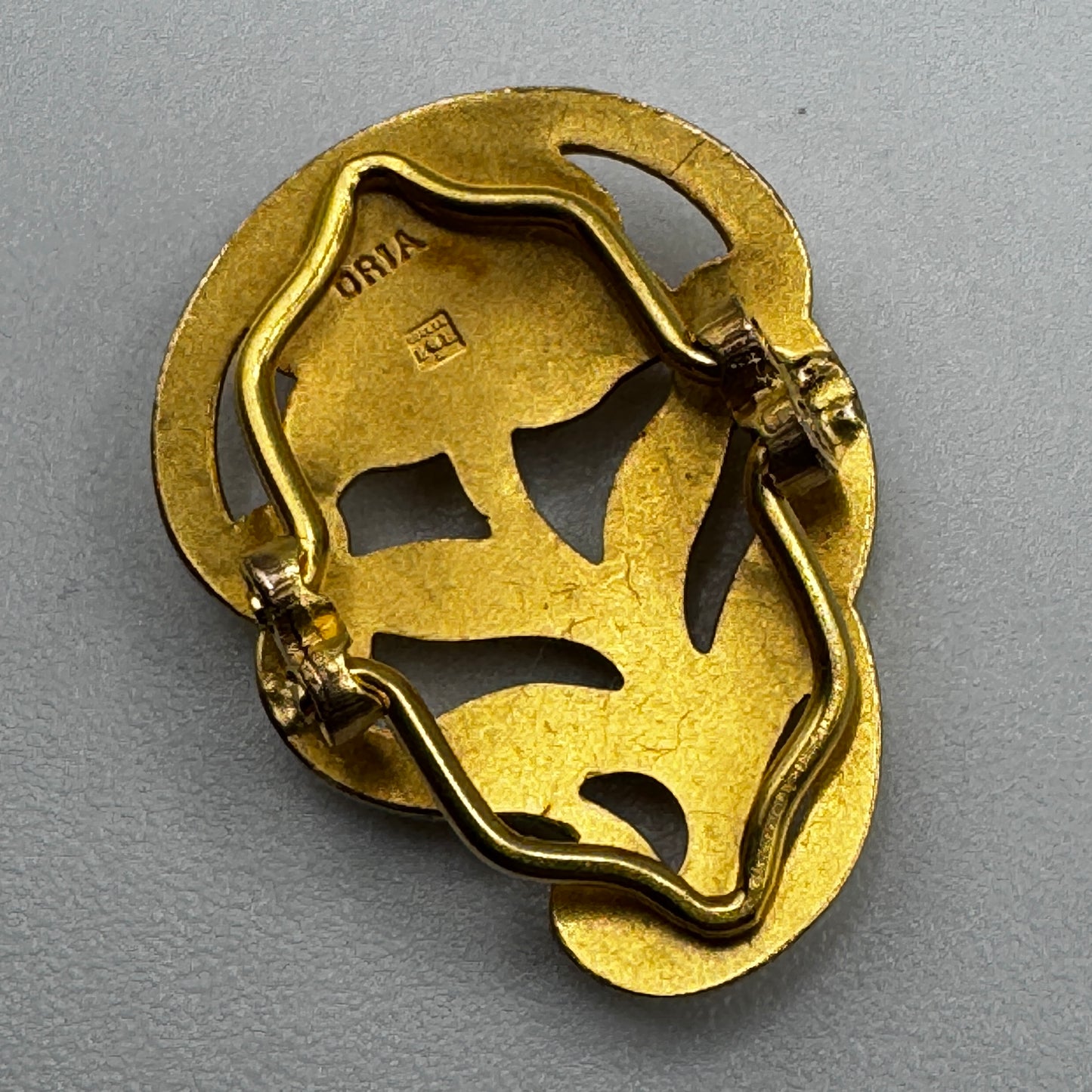 Passant de sautoir Art Nouveau - plaqué or ORIA