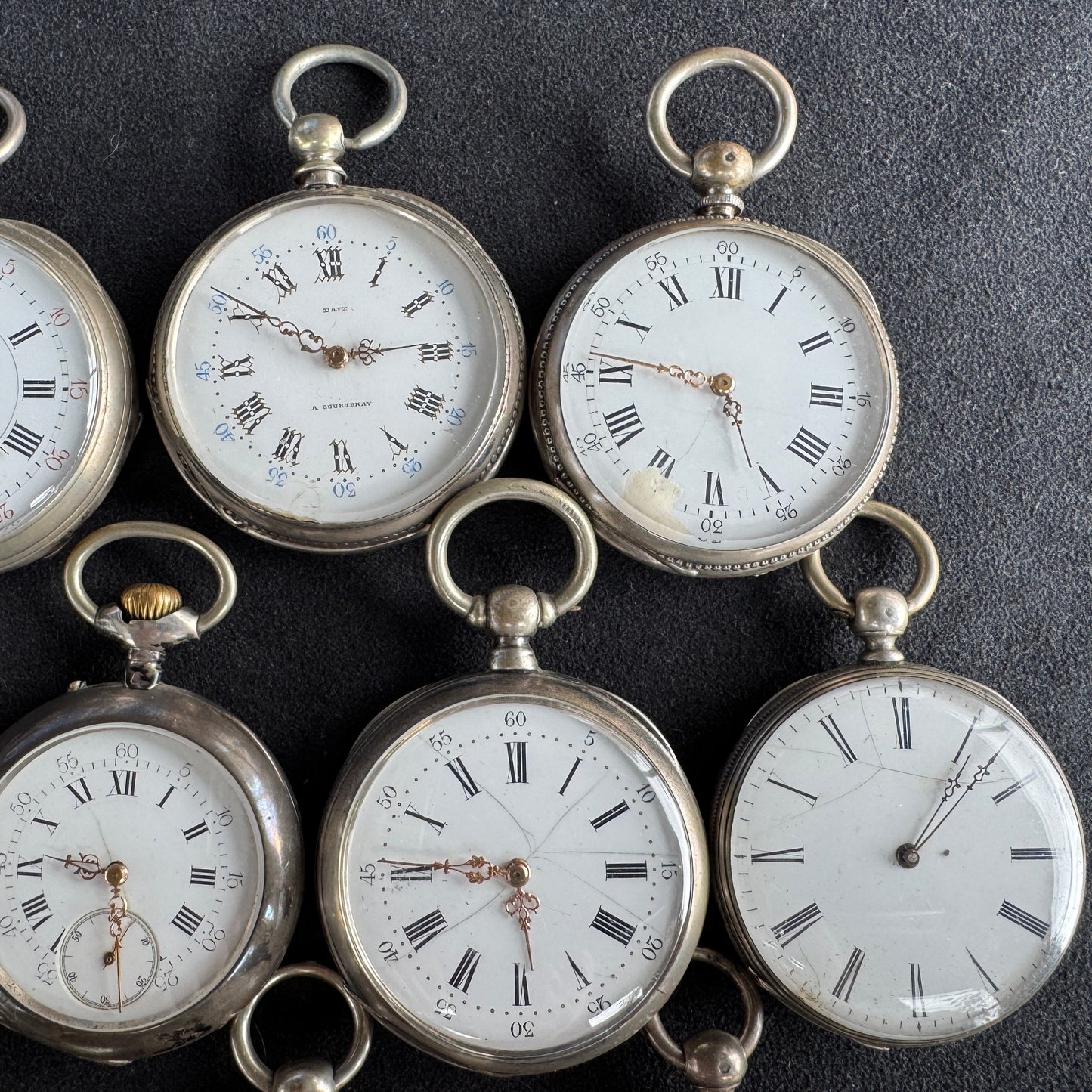 Lot de 13 Montres à gousset Anciennes en argent