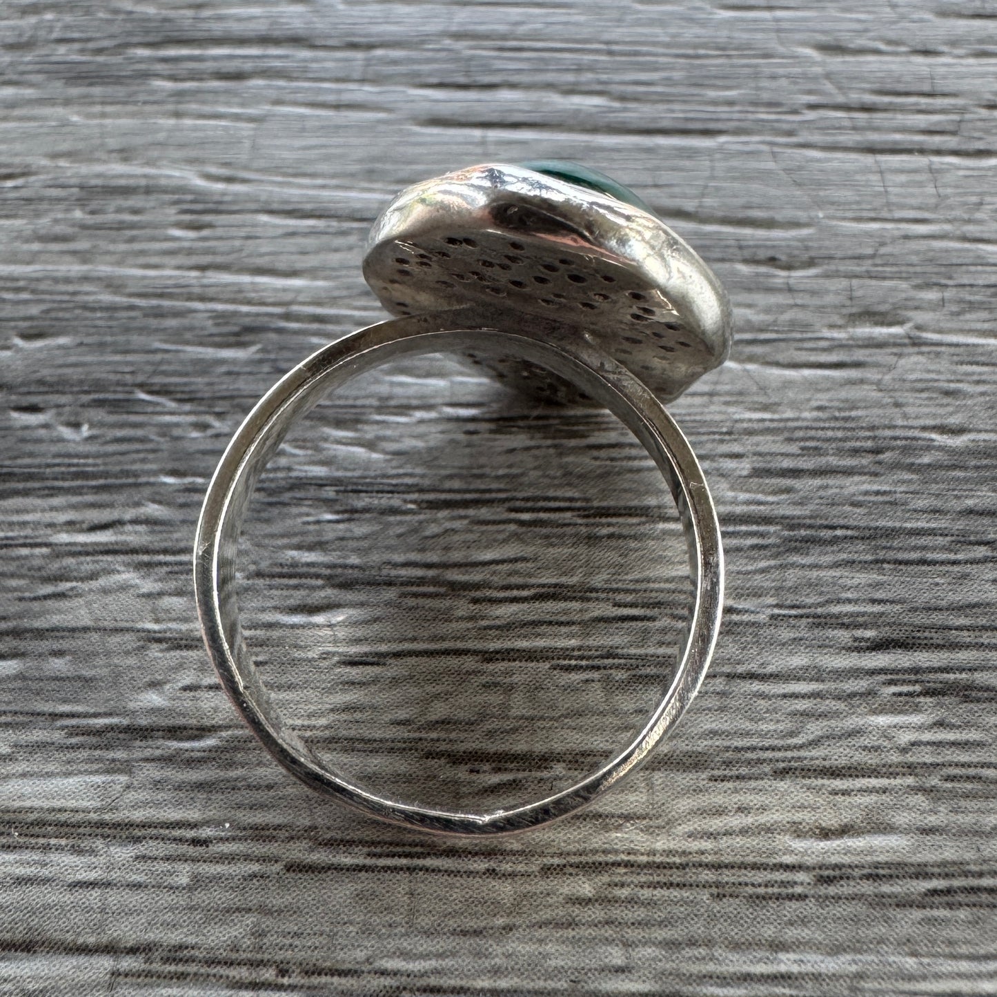 Bague en argent et verre