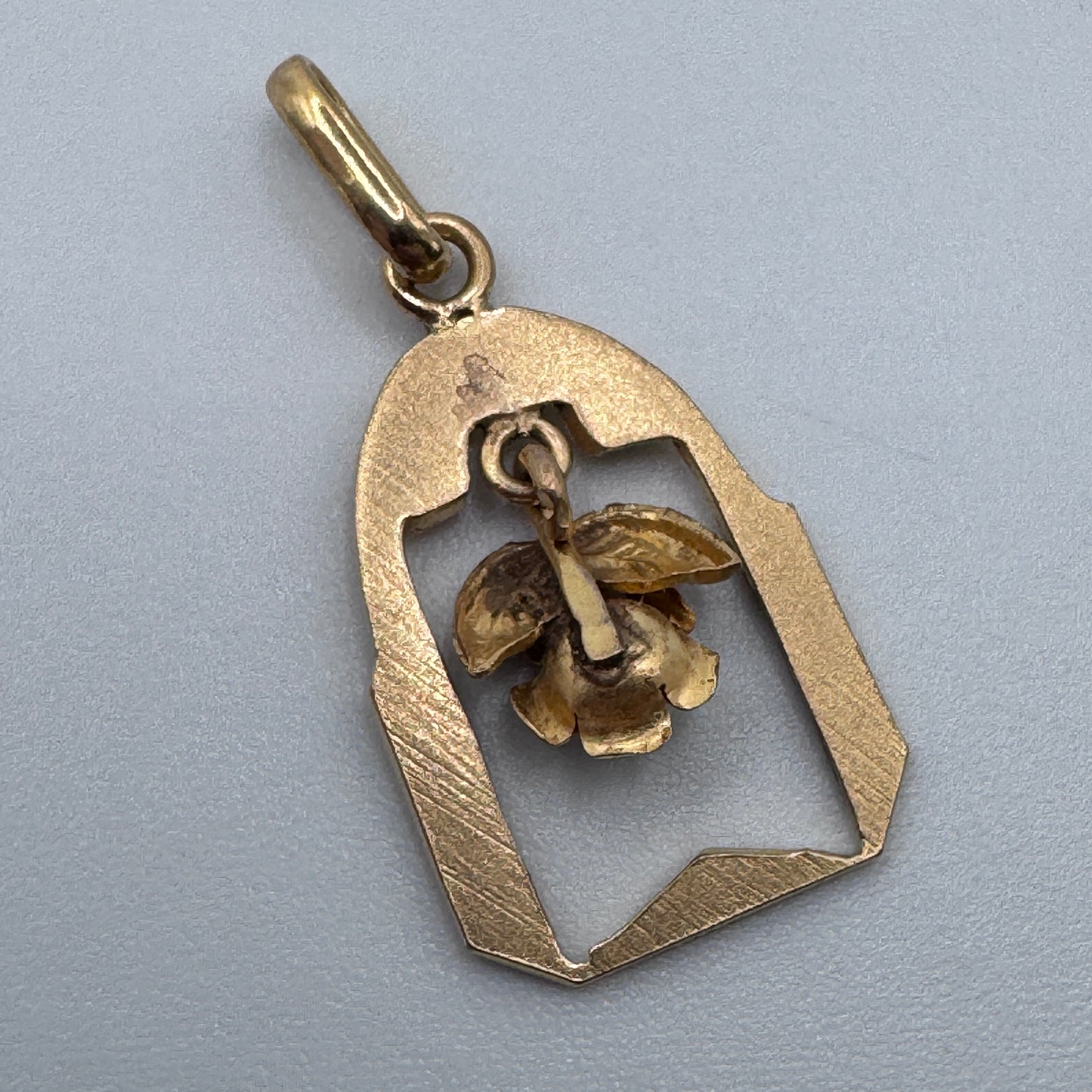 Petit Pendentif ancien Art Deco - plaque or