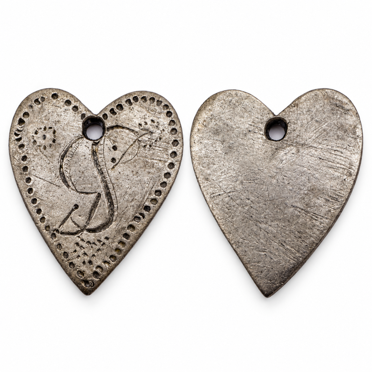 Pendentif artisanat de tranchée WW1 - « cœur »