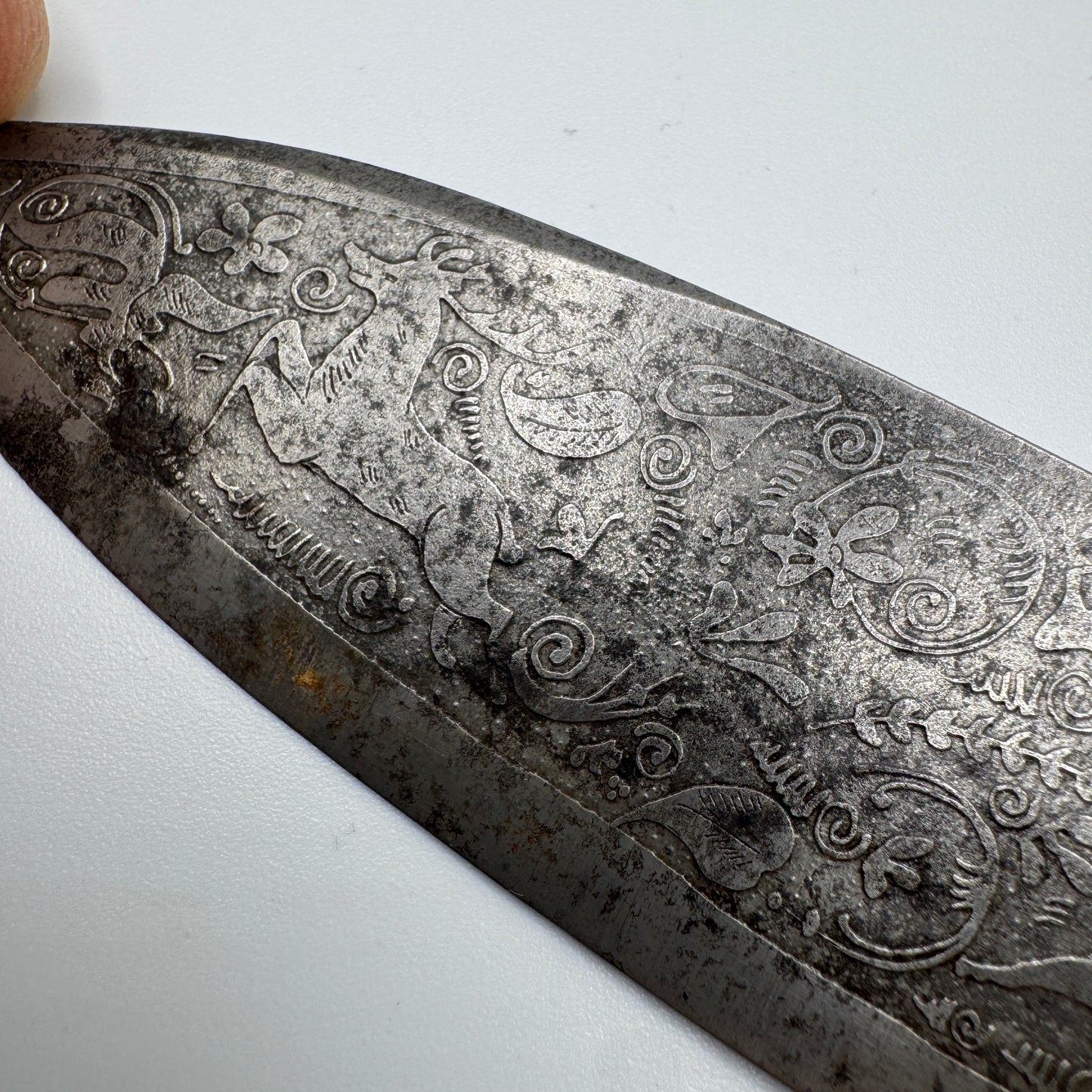 Rare grand Couteau pliant ancien XIXe Albacete/Navaja - « chasse au cerf »
