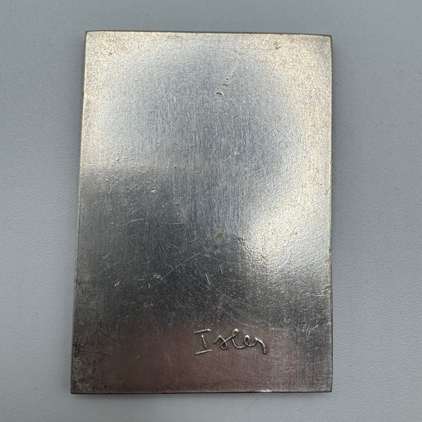 Plaque Médaille ancienne en bronze argenté « concours de chant scolaire Alsace 1955 »