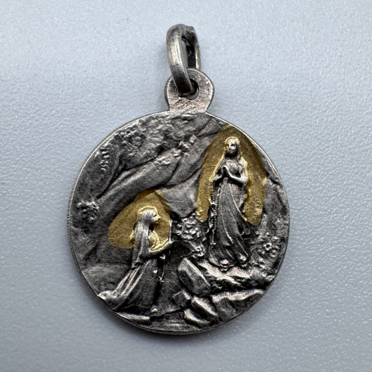 Medaille religieuse ancienne « Sainte Vierge » - argent