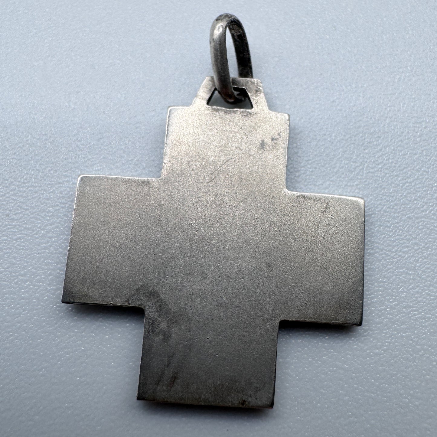 Pendentif ancien « groupe sanguin AB+ » - argent massif