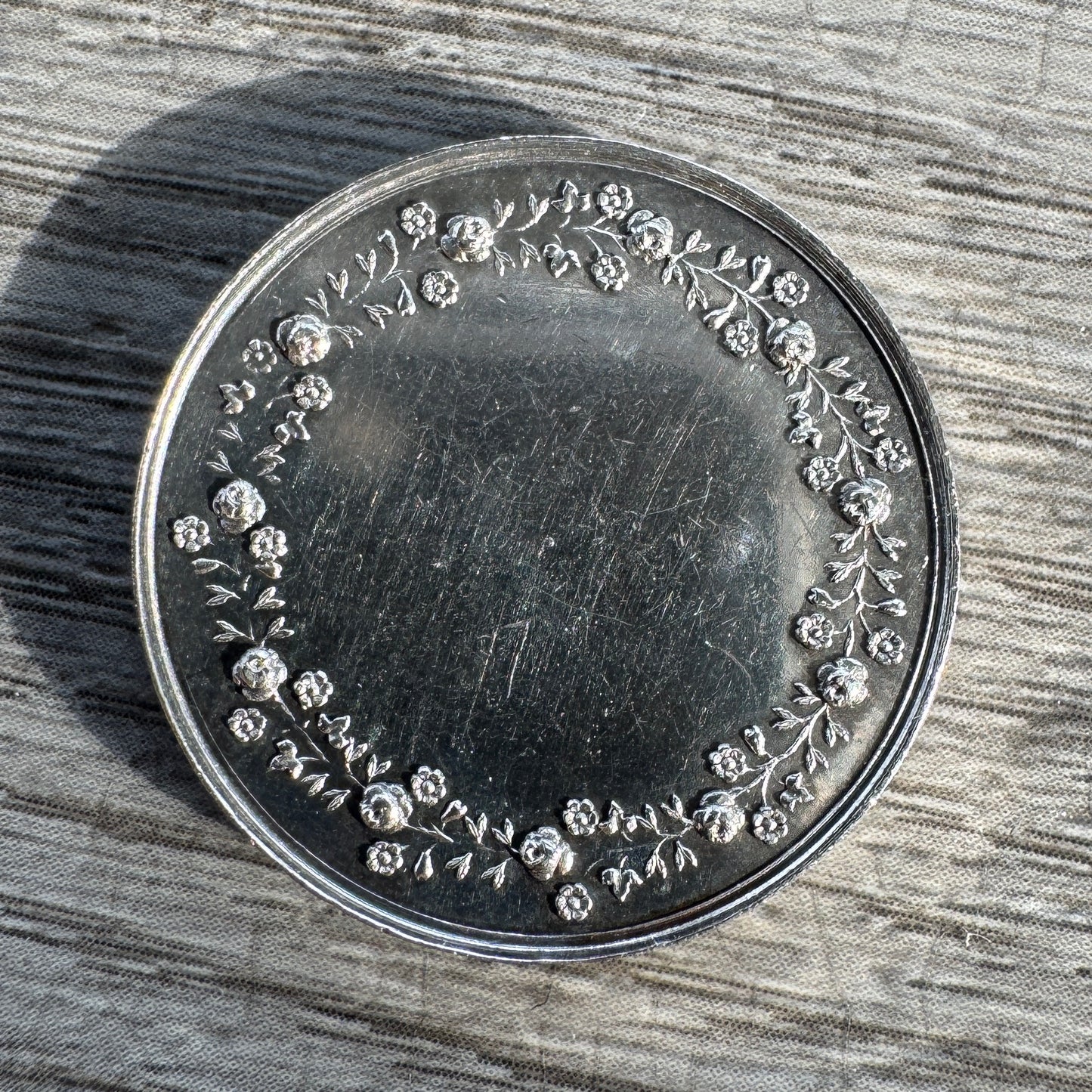 Medaille de mariage ancienne en argent