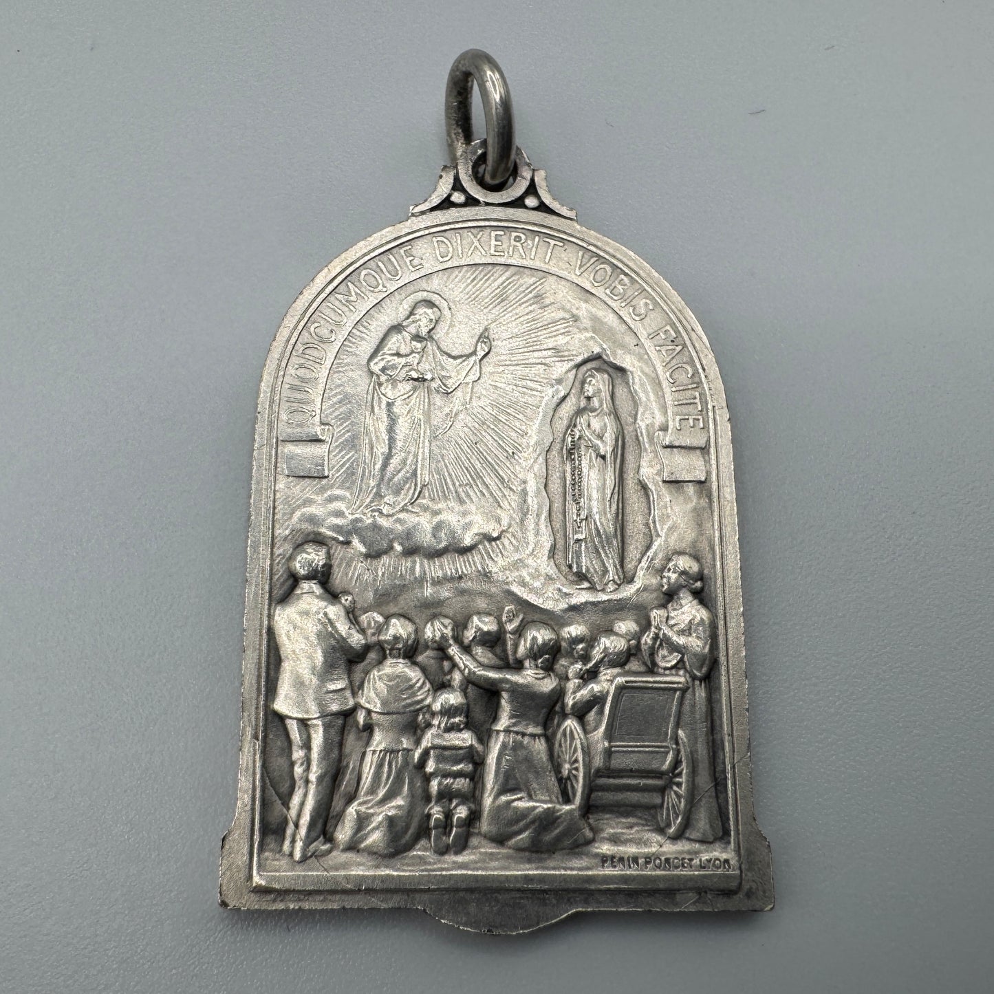Médaille religieuse ancienne - 25e Congrès Eucharistique, Lourdes,1914