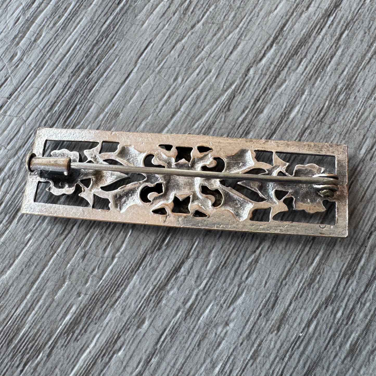 Broche ancienne « salamandre François 1er » - métal argenté
