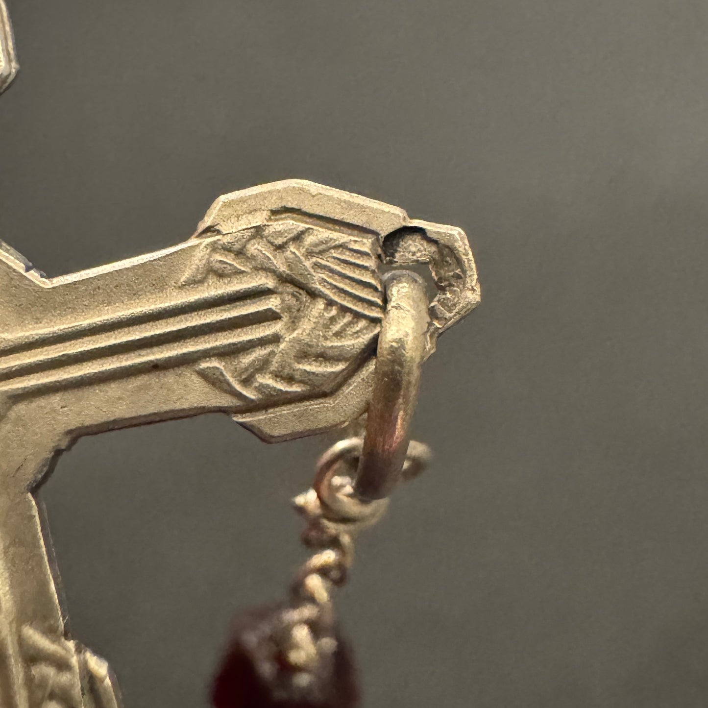 Chapelet ancien en argent et perles grenat