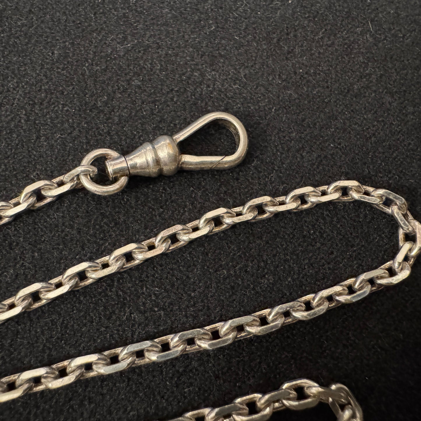 Chaine de montre à gousset ancienne - métal argenté