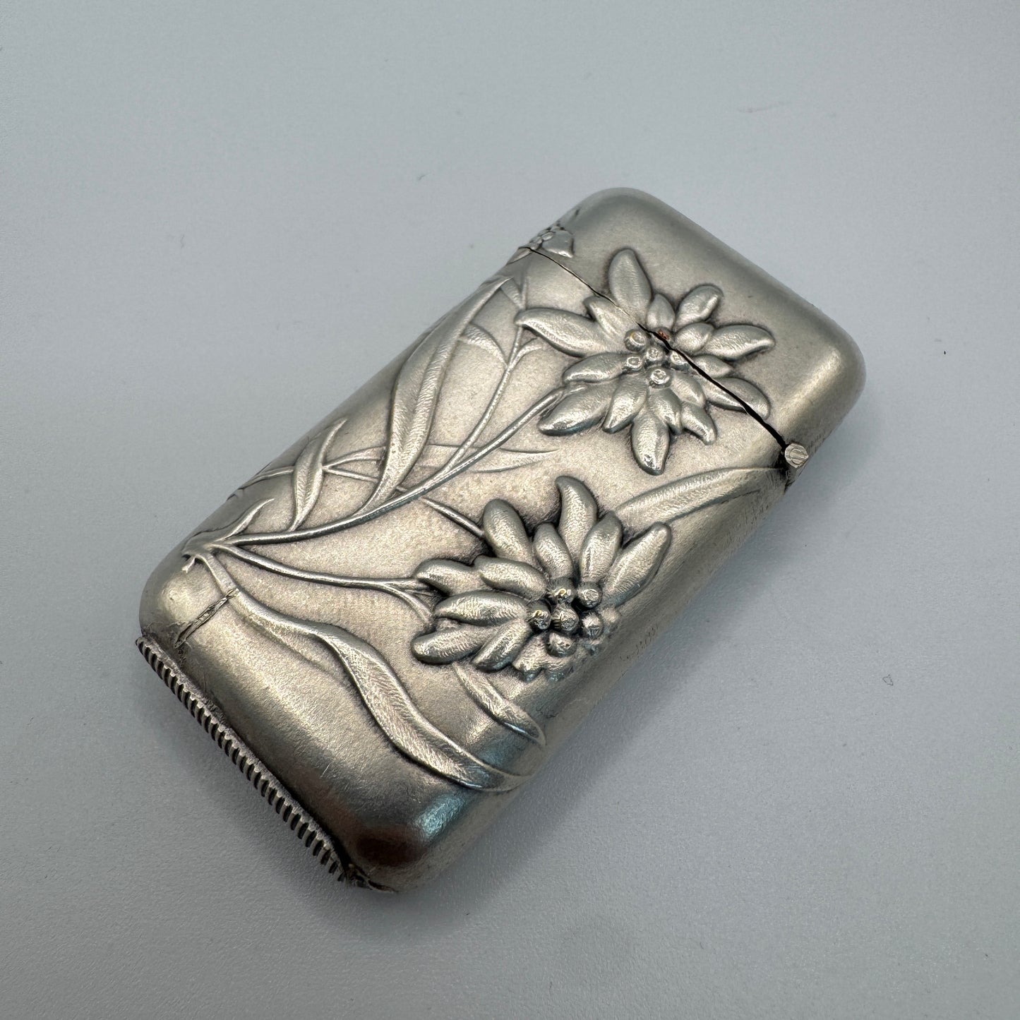Pyrogène Ancien Art Nouveau « edelweiss » - métal argenté