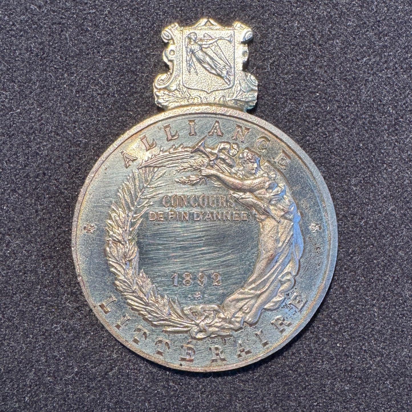 Médaille ancienne « Alliance littéraire de Toulouse 1892 »