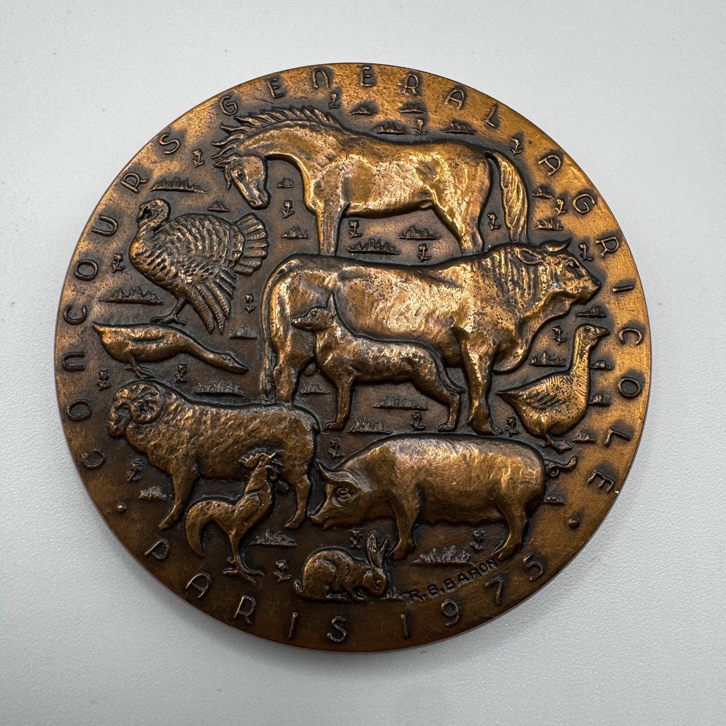 Médaille artistique en bronze « salon de l’agriculture de 1975»
