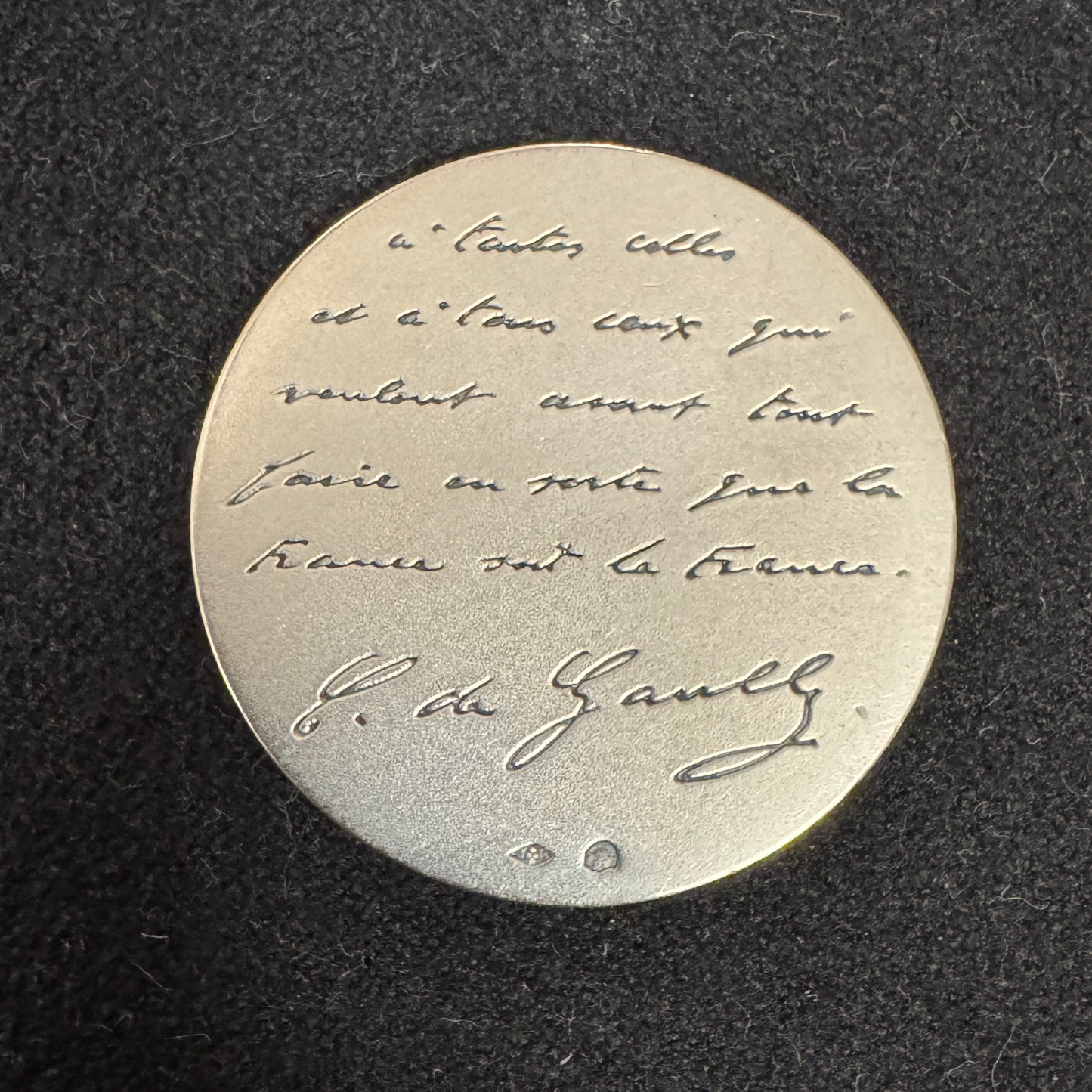 Médaille ancienne en argent - « Charles de Gaulle »