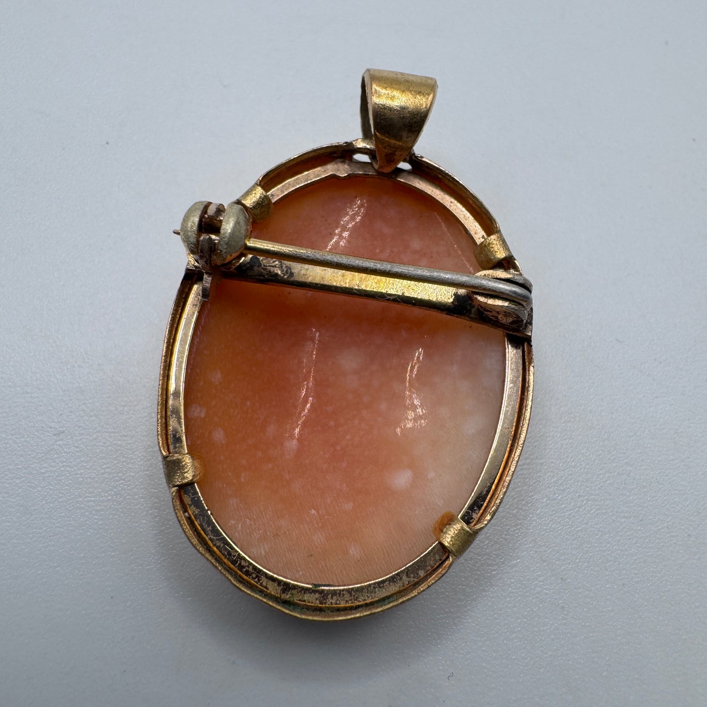 Broche ancienne camée - monture plaque or