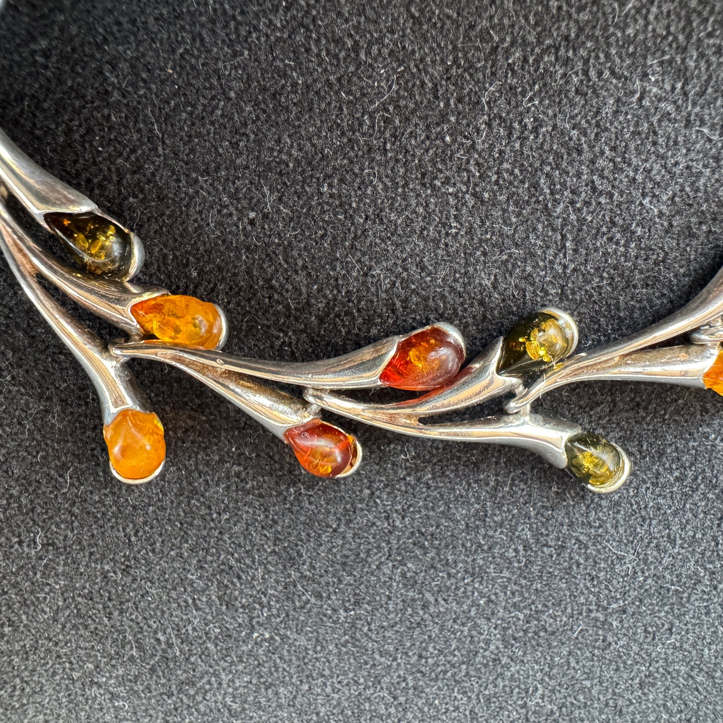 Bracelet en argent 925 et ambre
