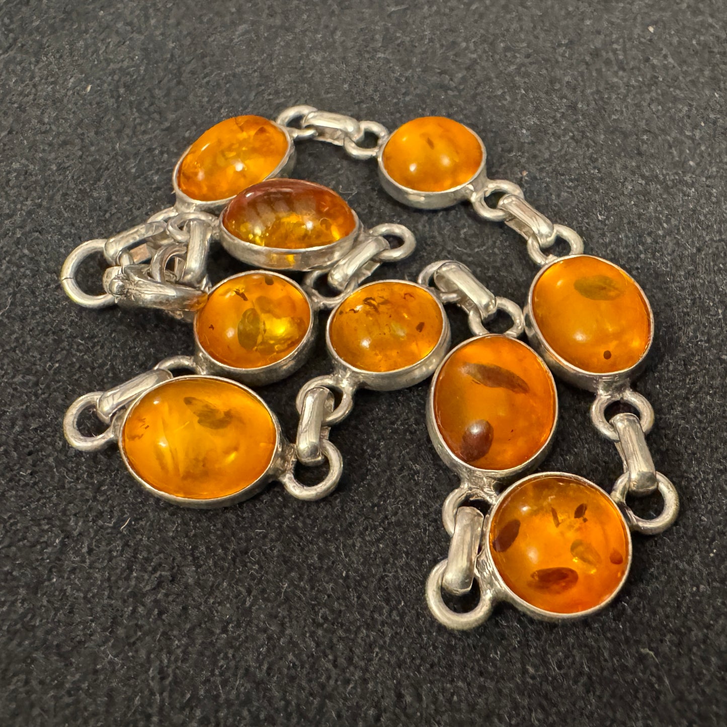 Bracelet en argent 925 et ambre