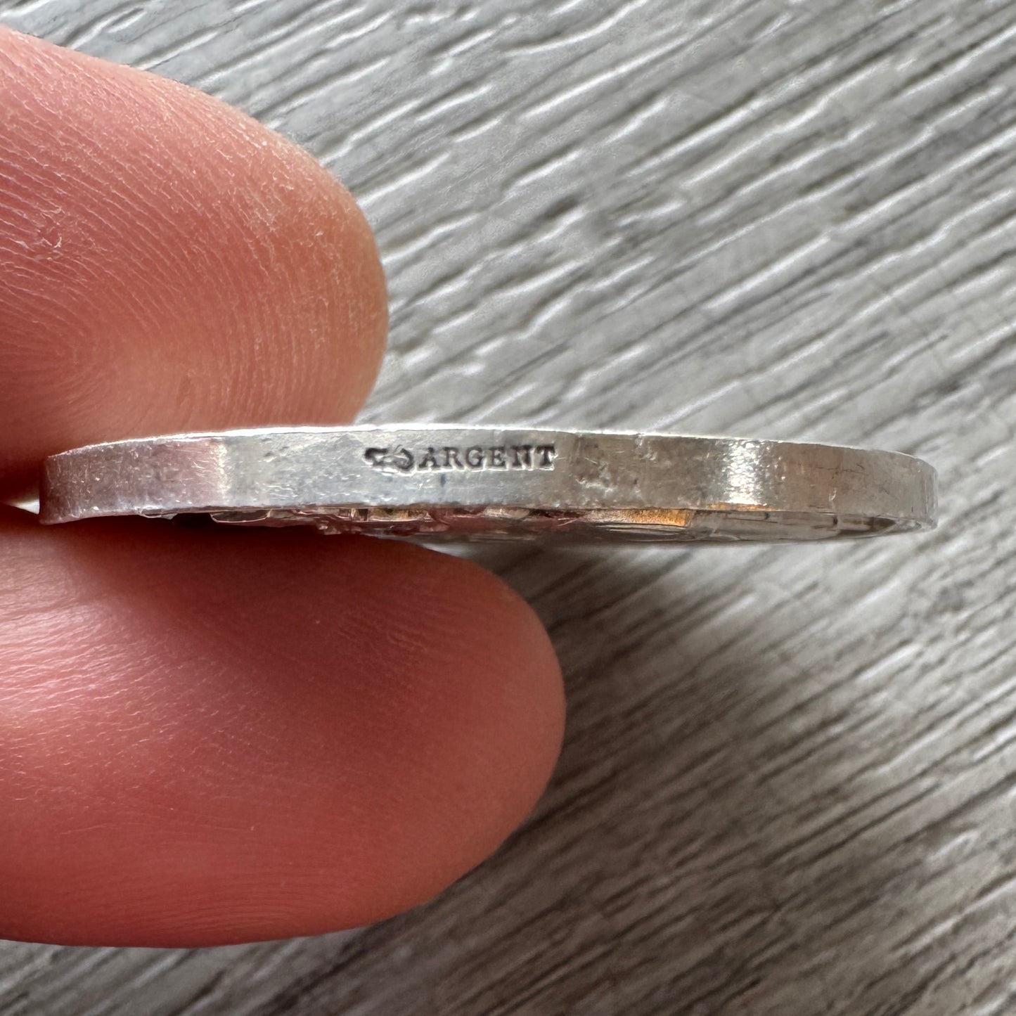 Medaille de mariage ancienne en argent - 26 Mai 1900