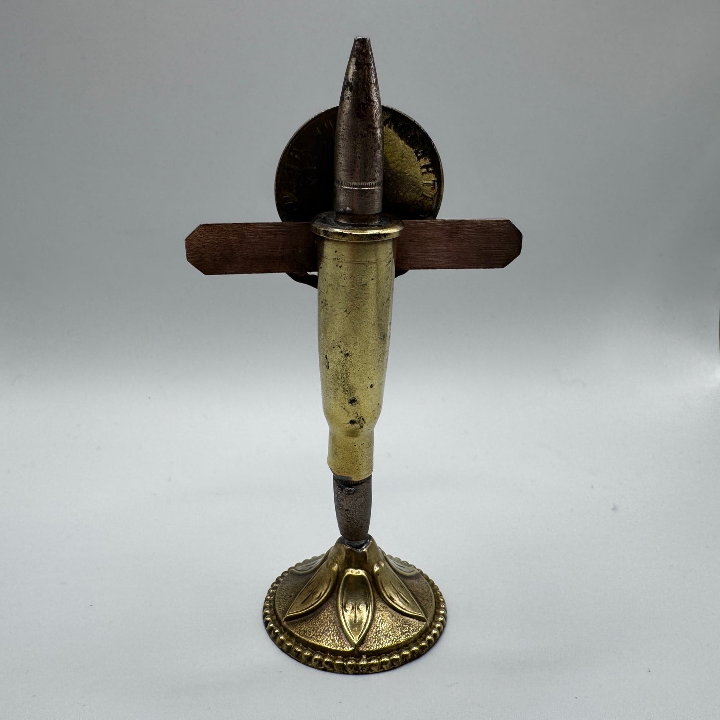 Artisanat de poilu 1914-1918 - « crucifix - souvenir de Reims »