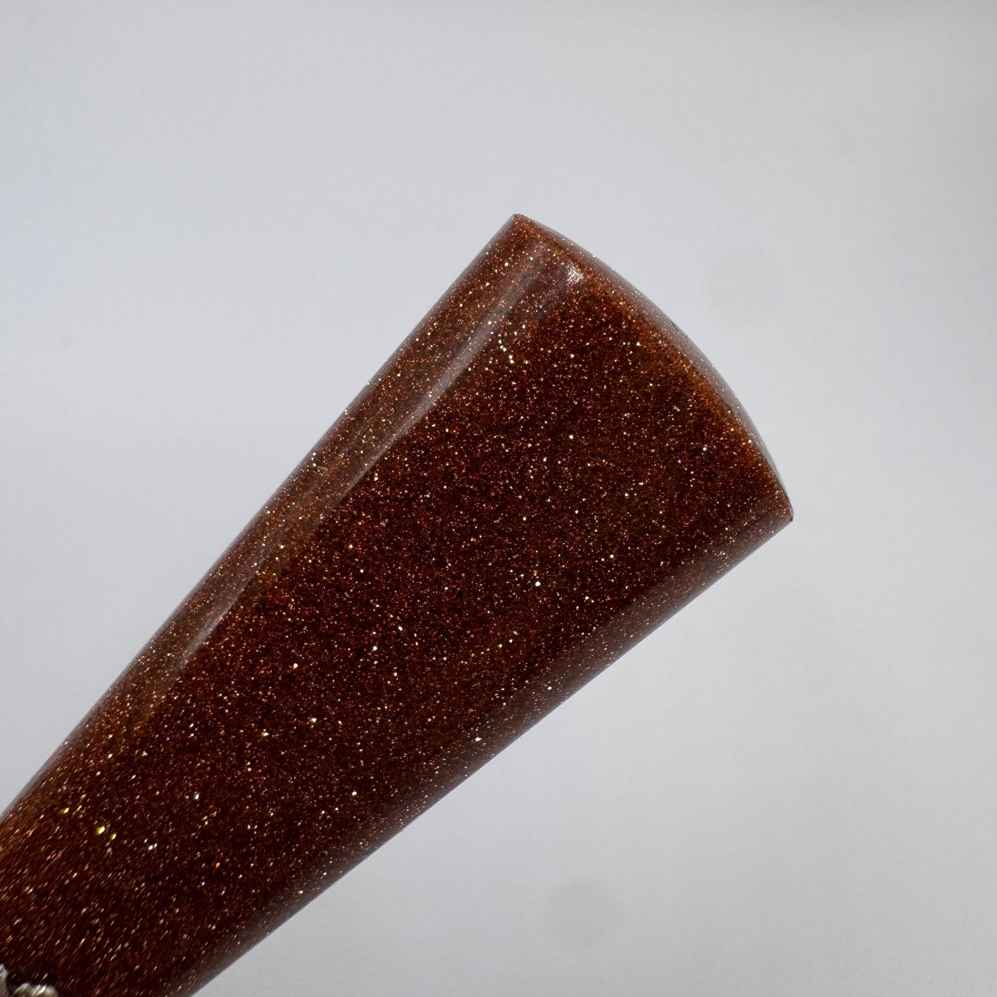 Superbe Cachet Sceau ancien XIXe - bronze argenté et pierre de soleil