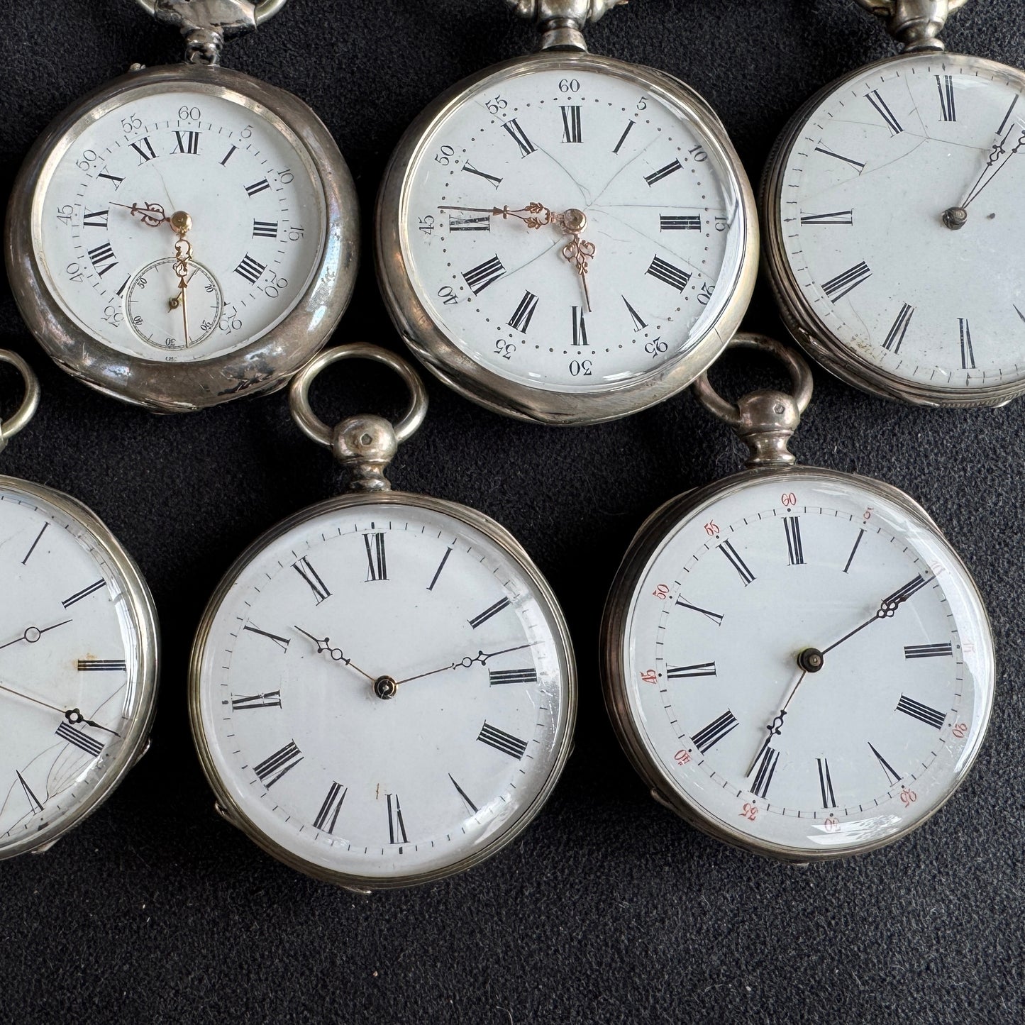 Lot de 13 Montres à gousset Anciennes en argent