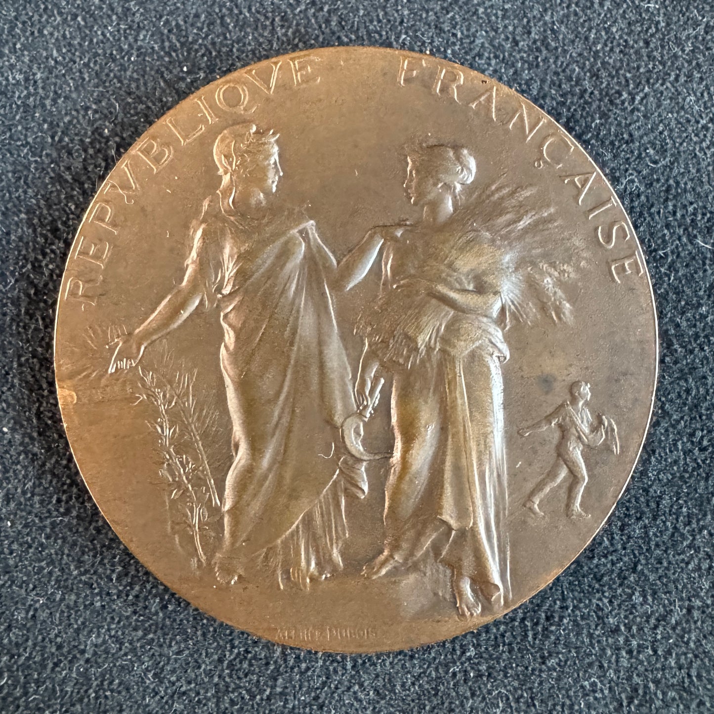 Médaille ancienne « Marianne et Semeuse » - par Alphée Dubois