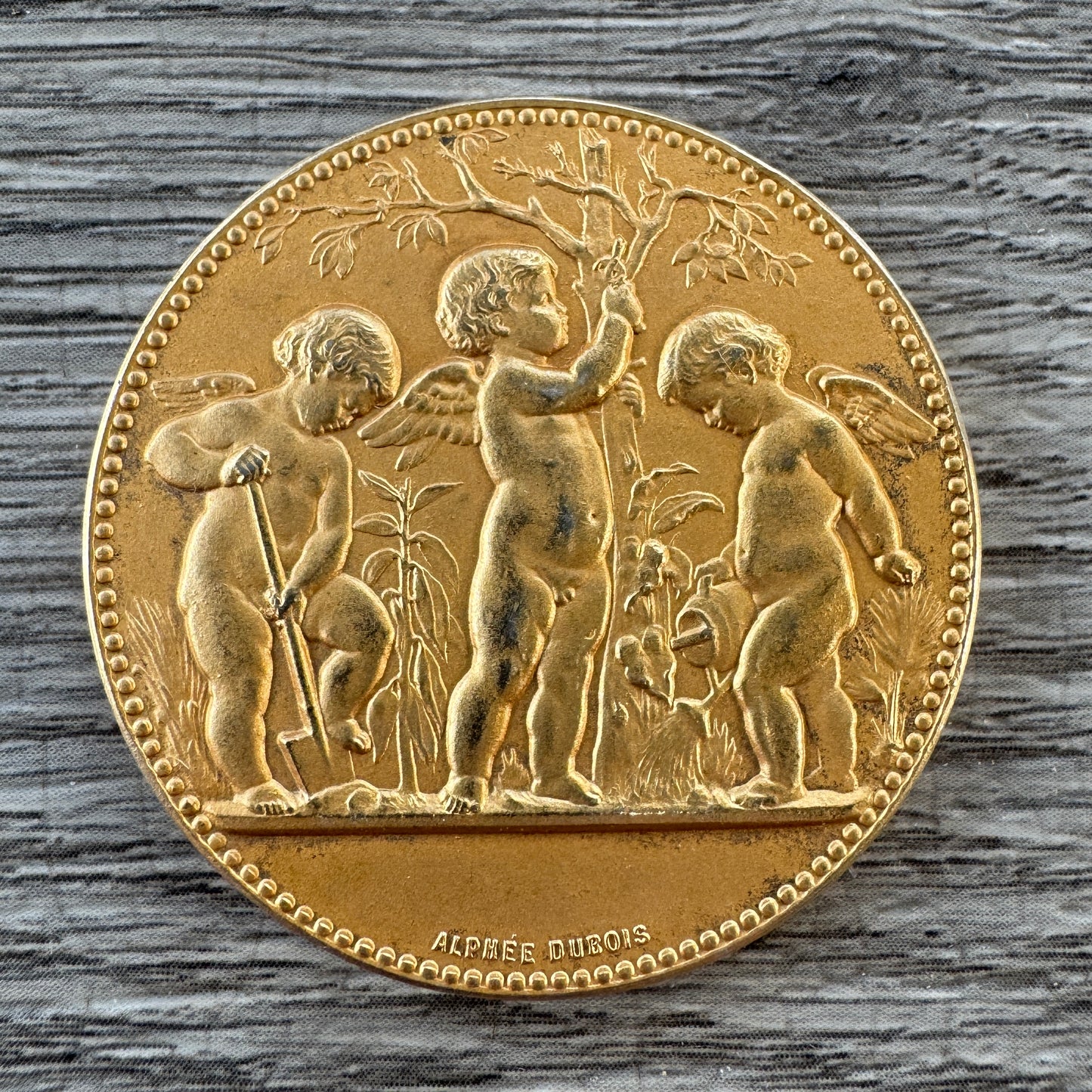Medaille ancienne en argent vermeil « société d’horticulture de la Nièvre »