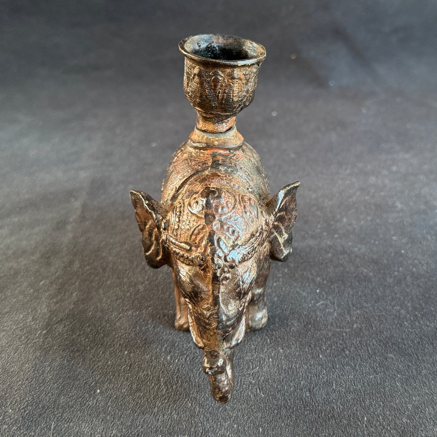 Chandelier Éléphant bronze ancien XIXeme