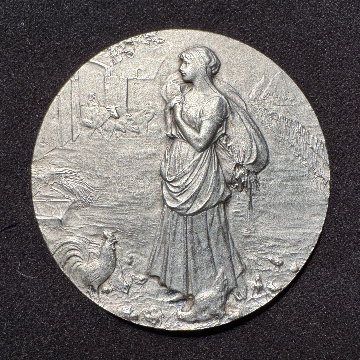 Médaille ancienne « Comice agricole d’Orleans - La fermière »