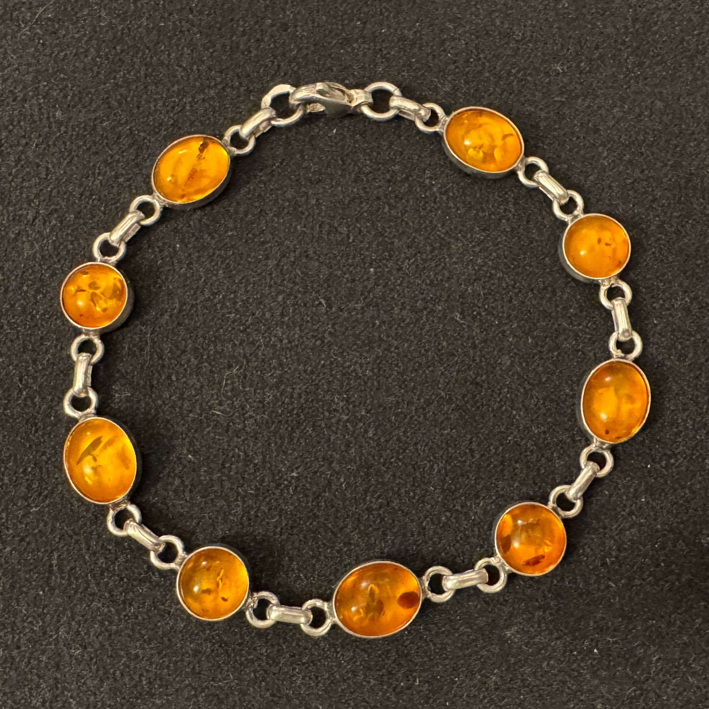 Bracelet en argent 925 et ambre