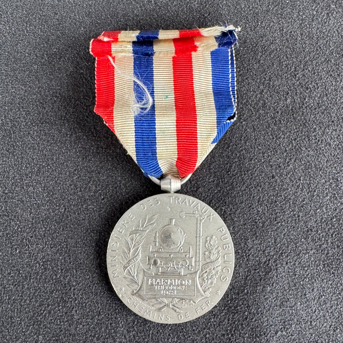Medaille ancienne en argent - CHEMIN DE FER 1921