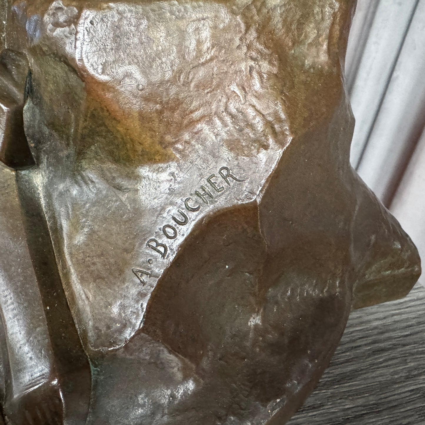 Sculpture en bronze XIXeme Susse frères - « amour boudeur » par Alfred Boucher (1850-1934)