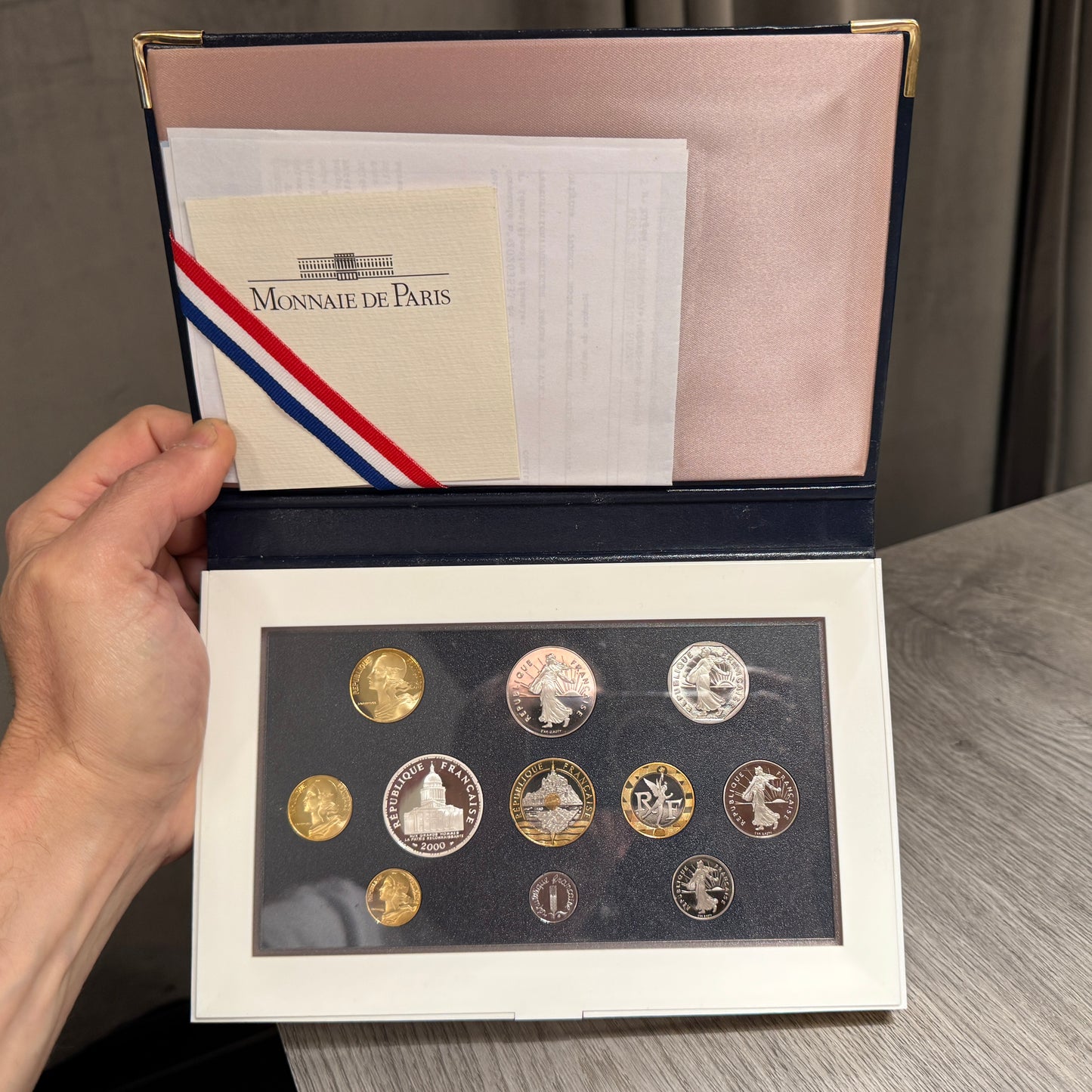 France Coffret BE 2000 Monnaie De Paris 1 Centime A 100 Francs