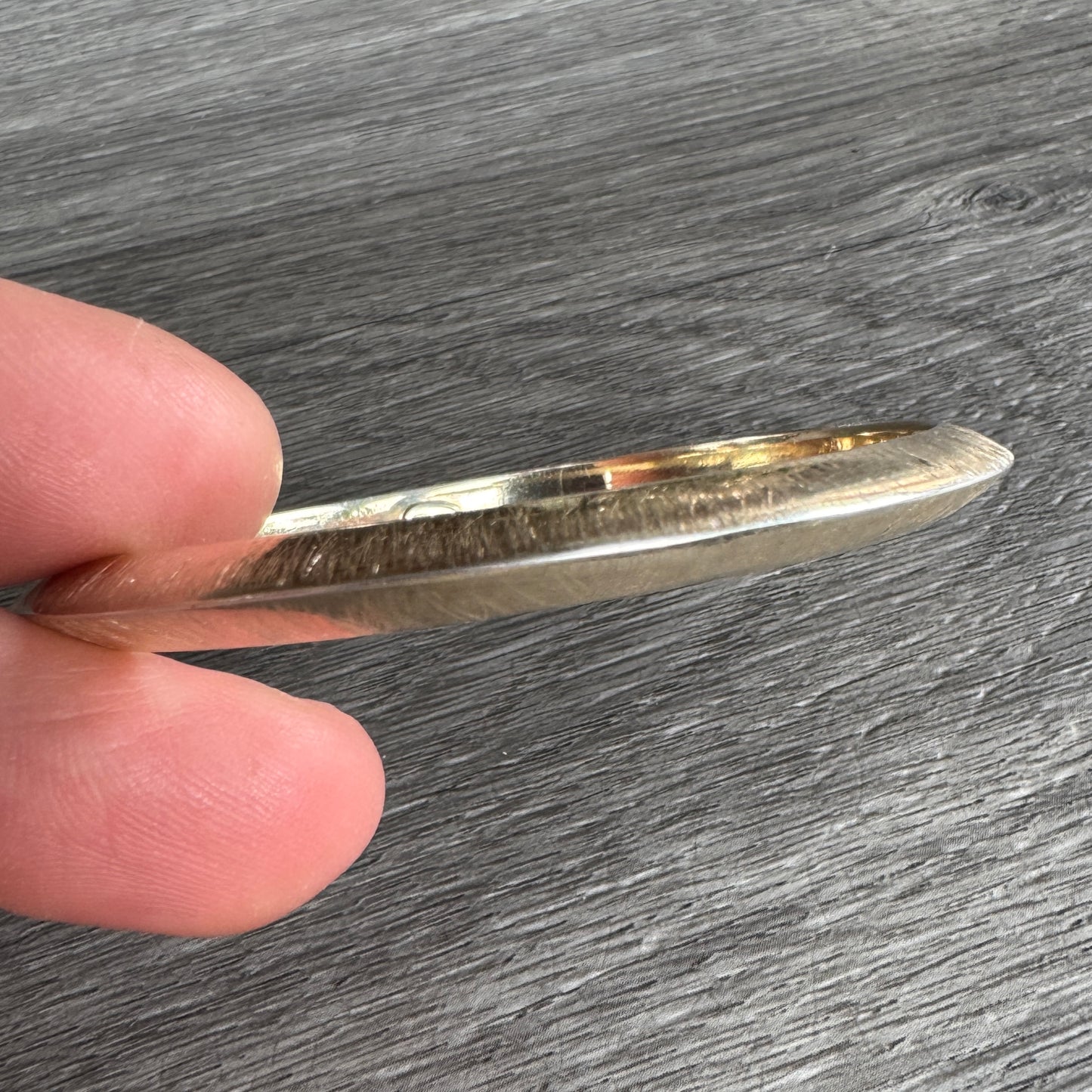 Bracelet en argent vermeil ciselé