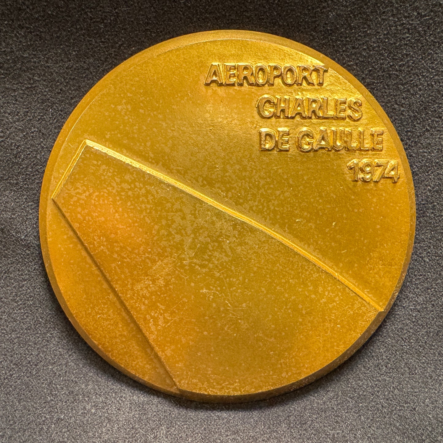 Médaille artistique en bronze « aéroport de Paris 1974 » - par emile gilioli