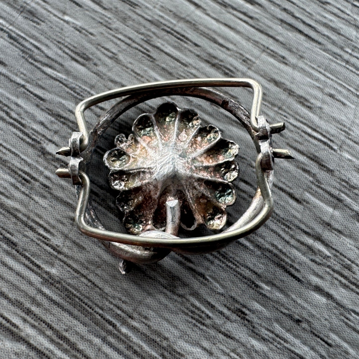 Passant de sautoir Art Nouveau - argent massif