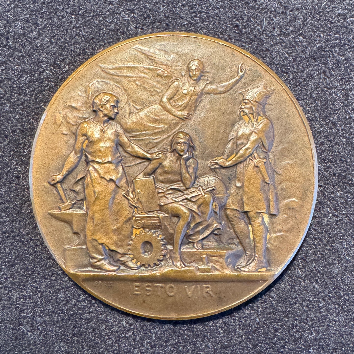 Médaille ancienne « développement de l’instruction professionnelle 1910 »