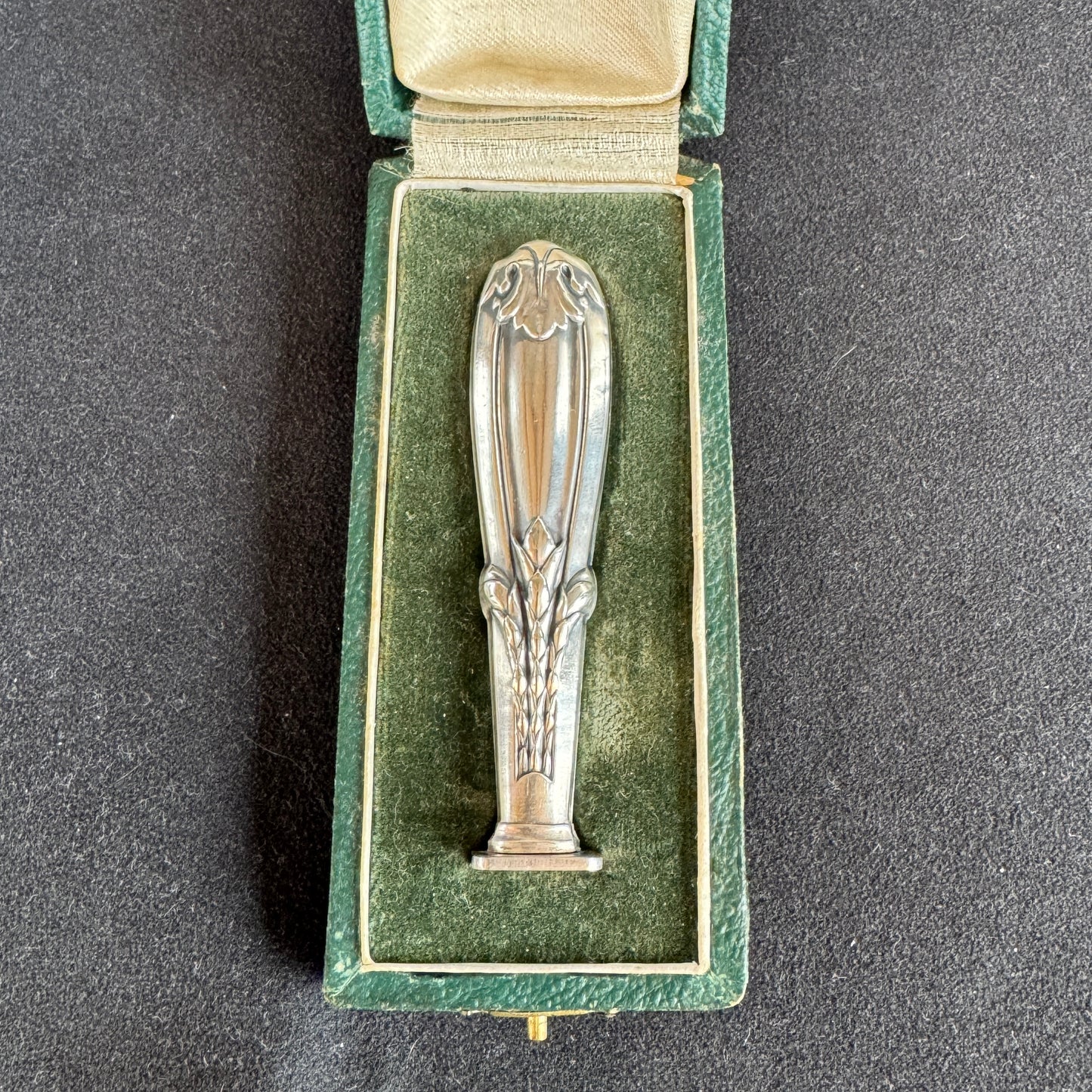 Cachet Sceau ancien Art Nouveau en Argent - « décor épi de blé »