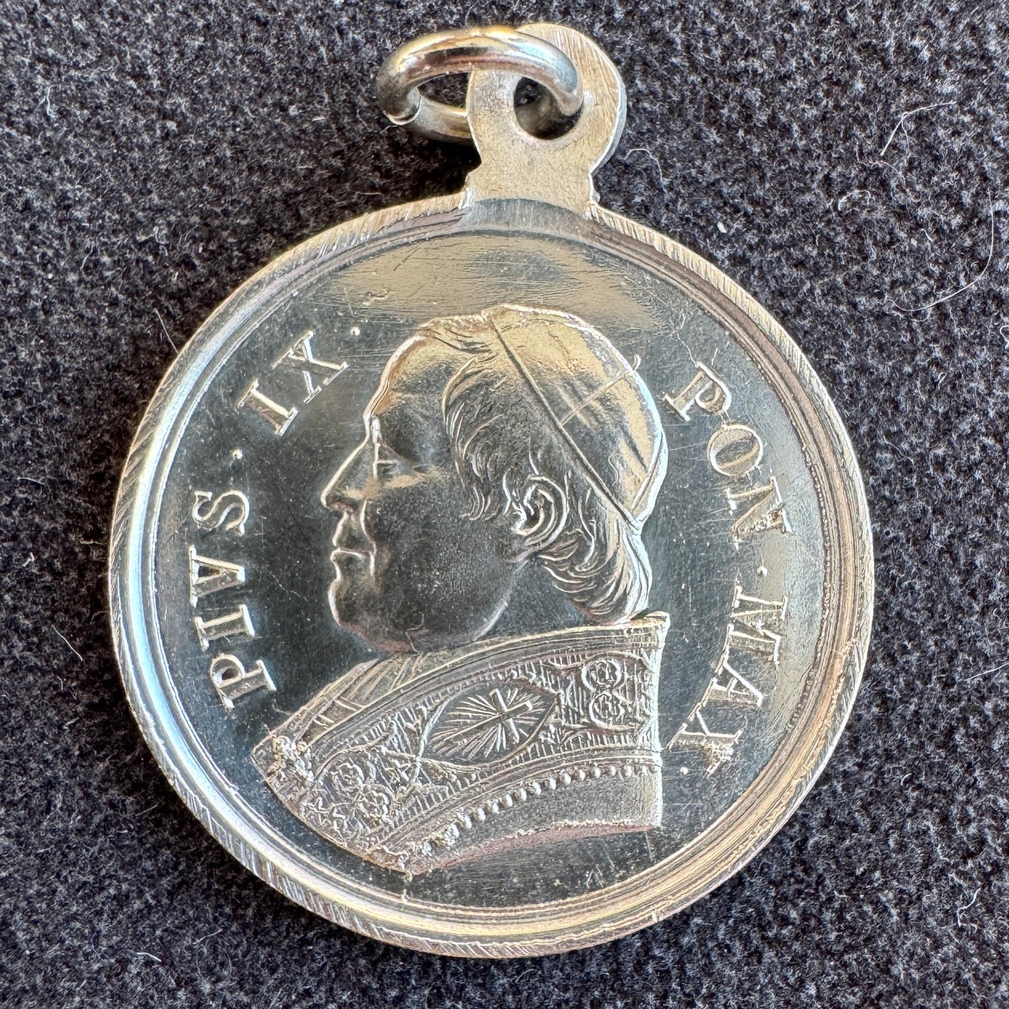 Médaille religieuse XIXeme « sainte vierge - Pie IX »