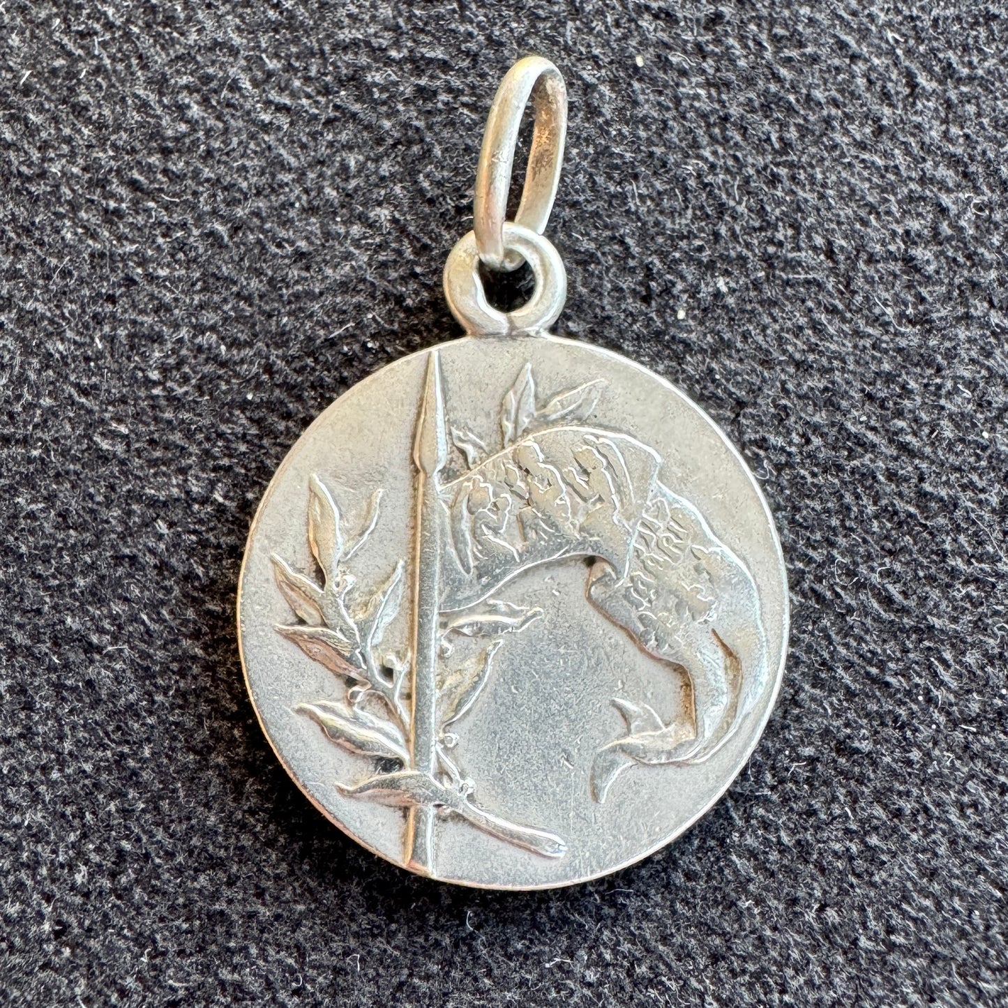 Médaille religieuse ancienne en argent « Jeanne D’Arc »