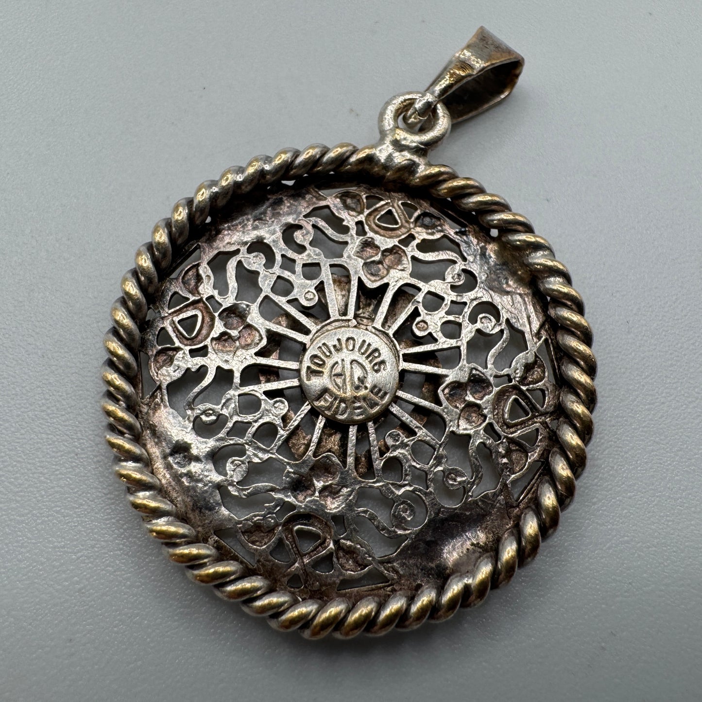 Pendentif ancien « souvenir de Vendée » - Métal argenté