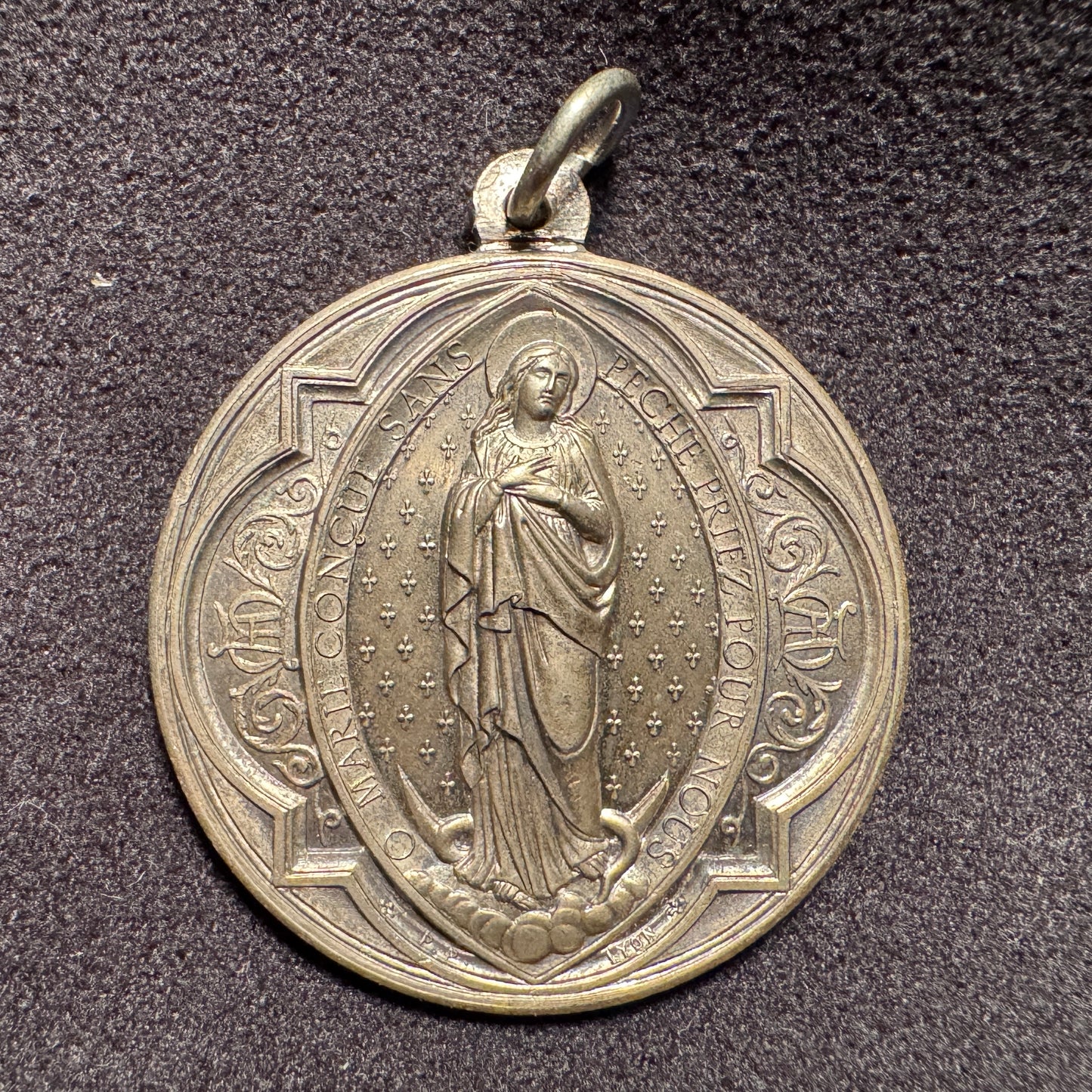 Médaille religieuse ancienne XIXeme « Saint Joseph » par Pénin