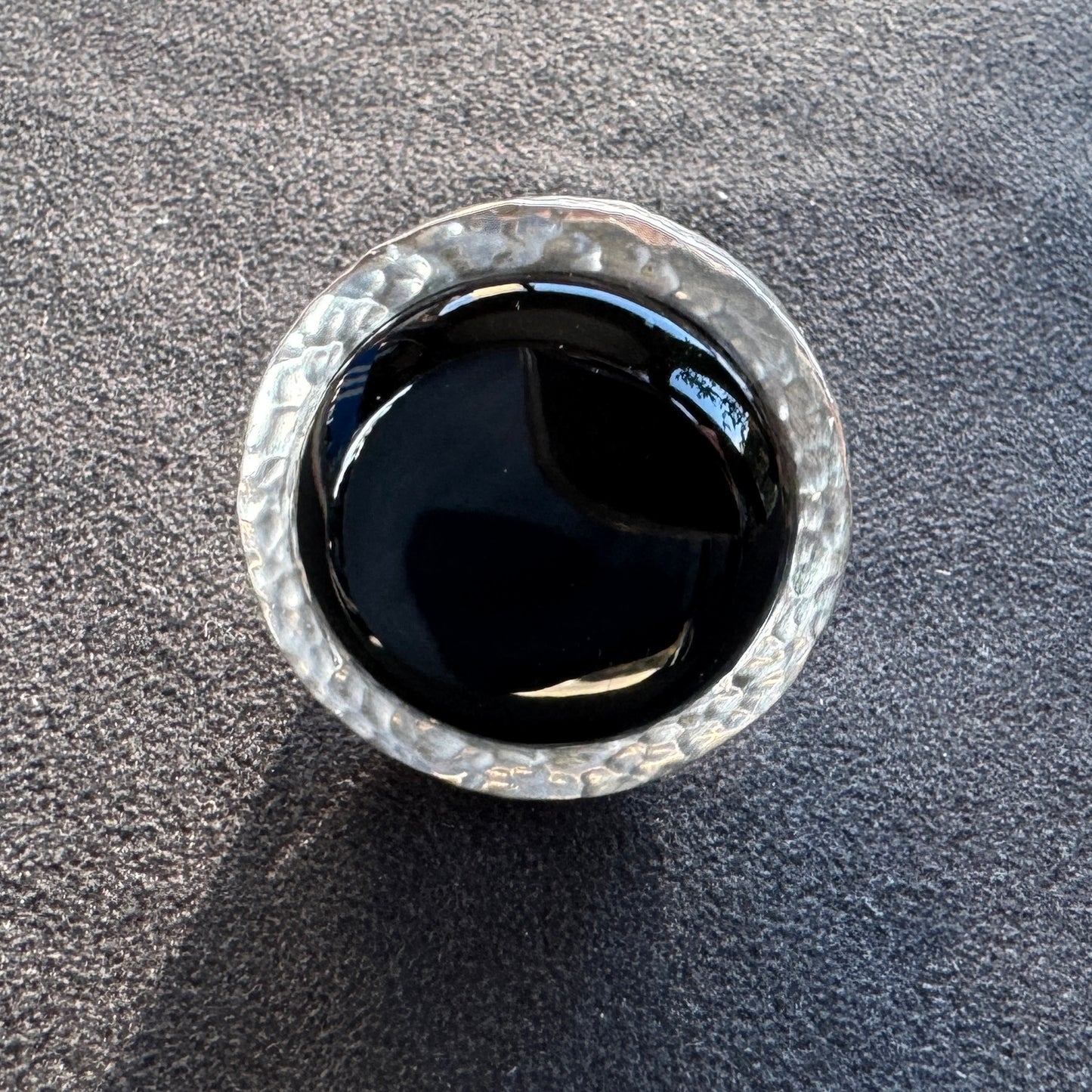 Bague de créateur en argent signée GE