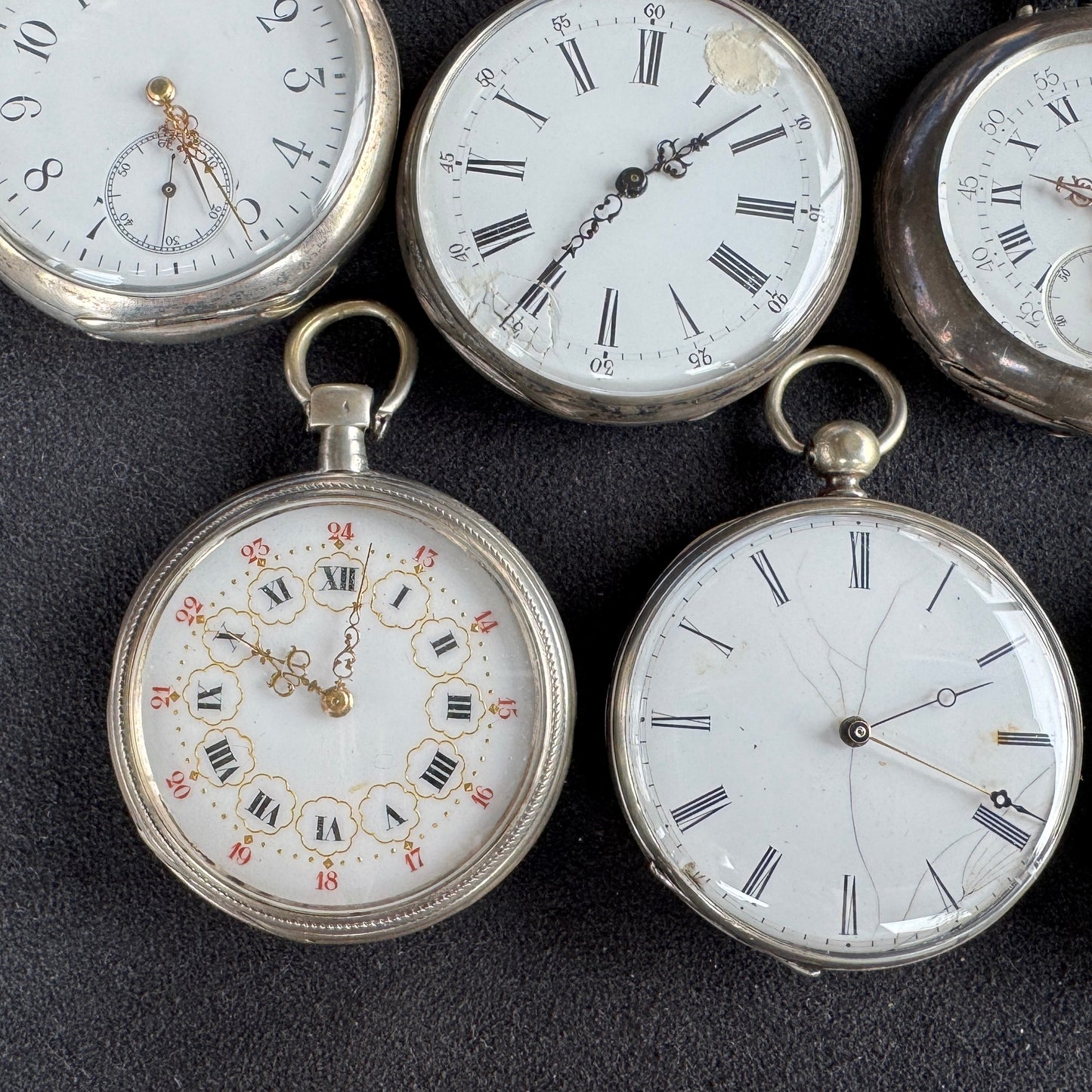 Lot de 13 Montres à gousset Anciennes en argent